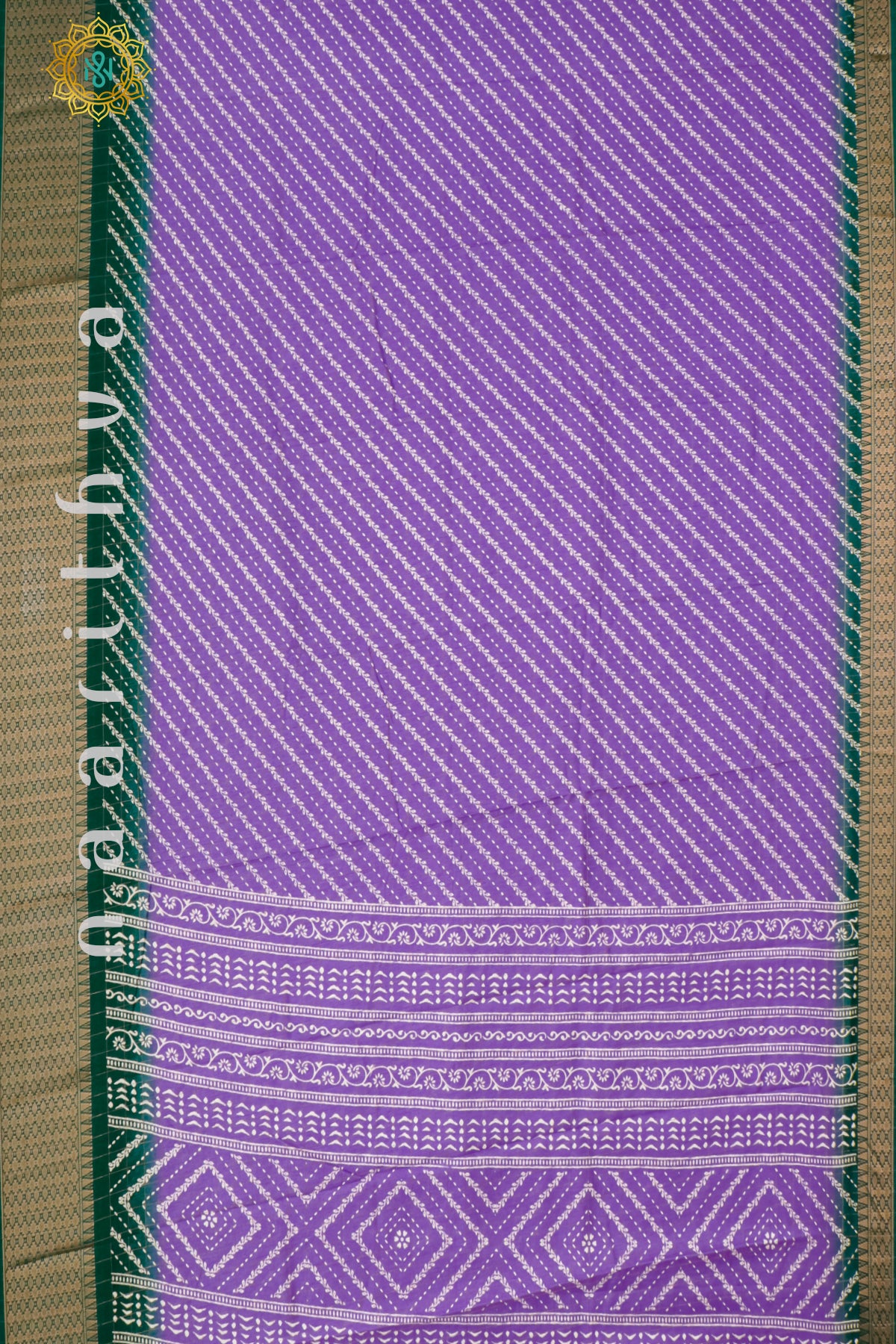 LAVENDER WITH GREEN - DOLA SILK