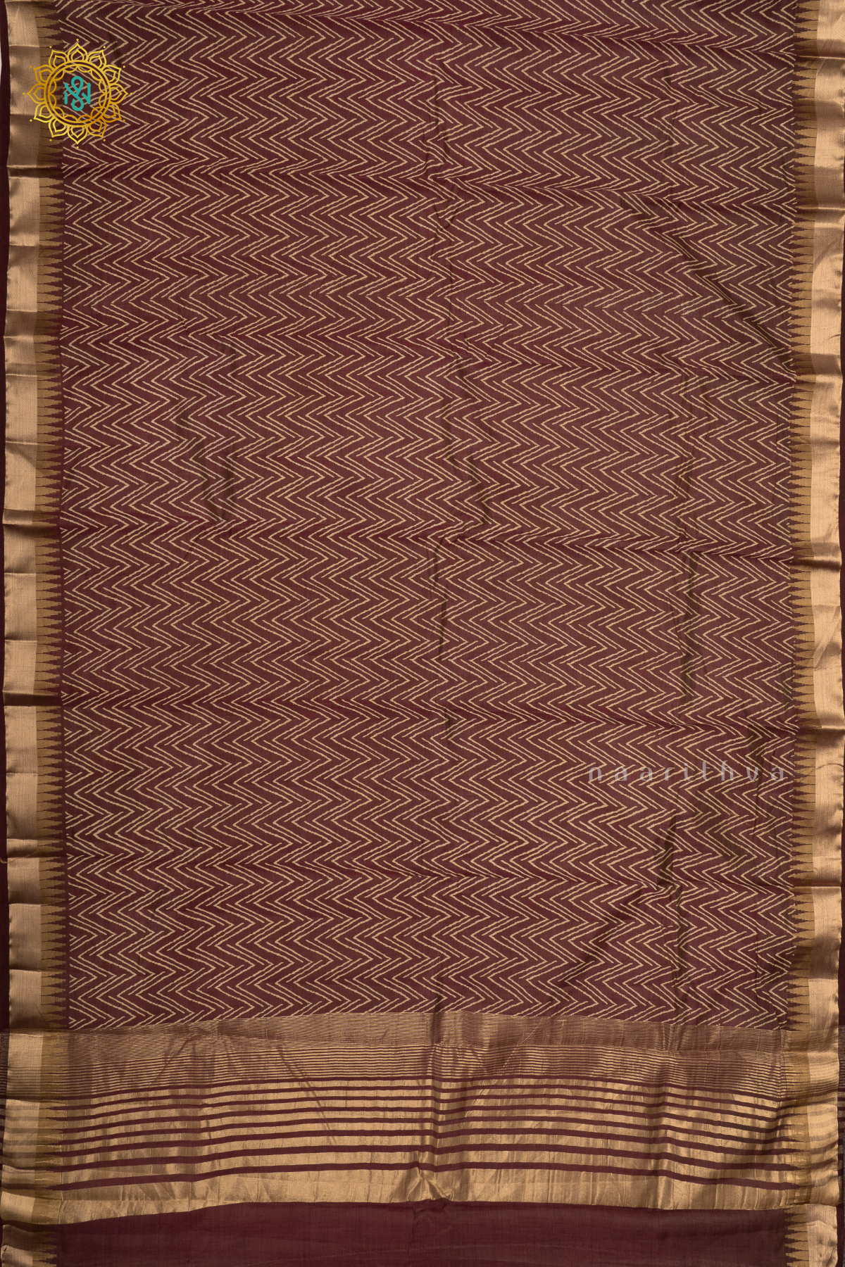 BROWN - SEMI TUSSAR SILK