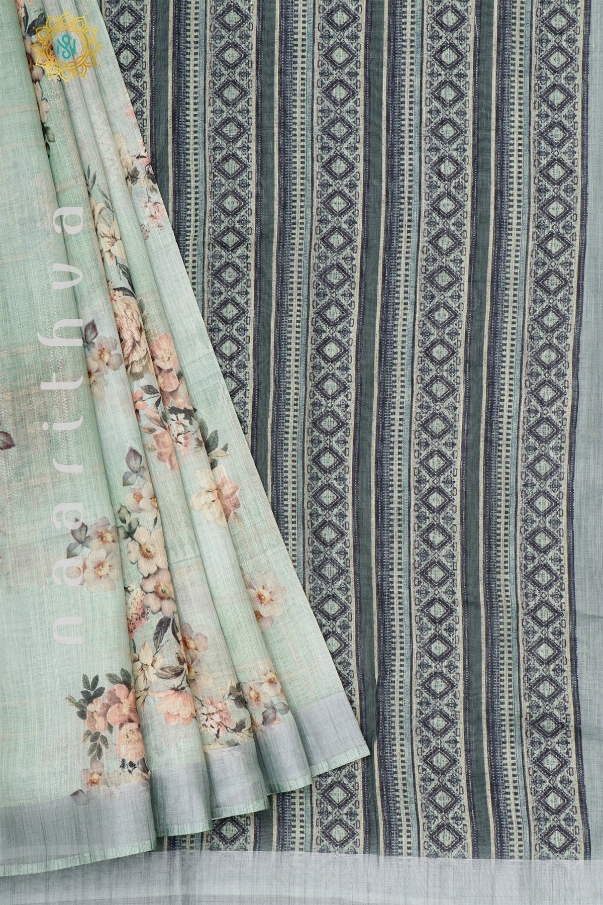 AQUA GREEN - LINEN BY COTTON