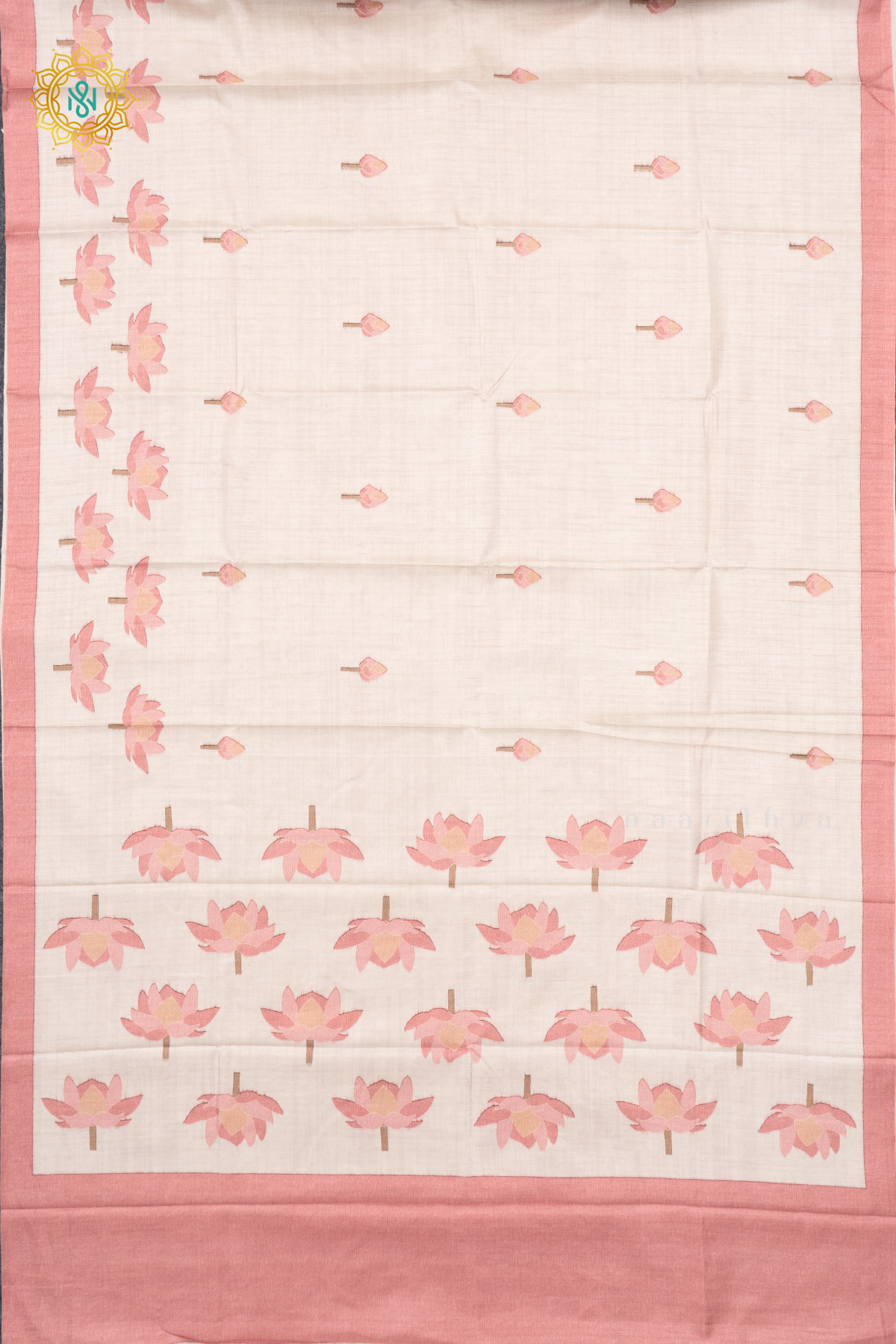 OFF WHITE WITH PEACH - KOTHA TUSSAR