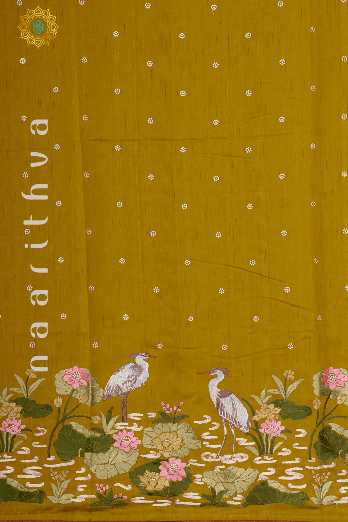 MUSTARD - SEMI TUSSAR SILK WITH EMBROIDERY