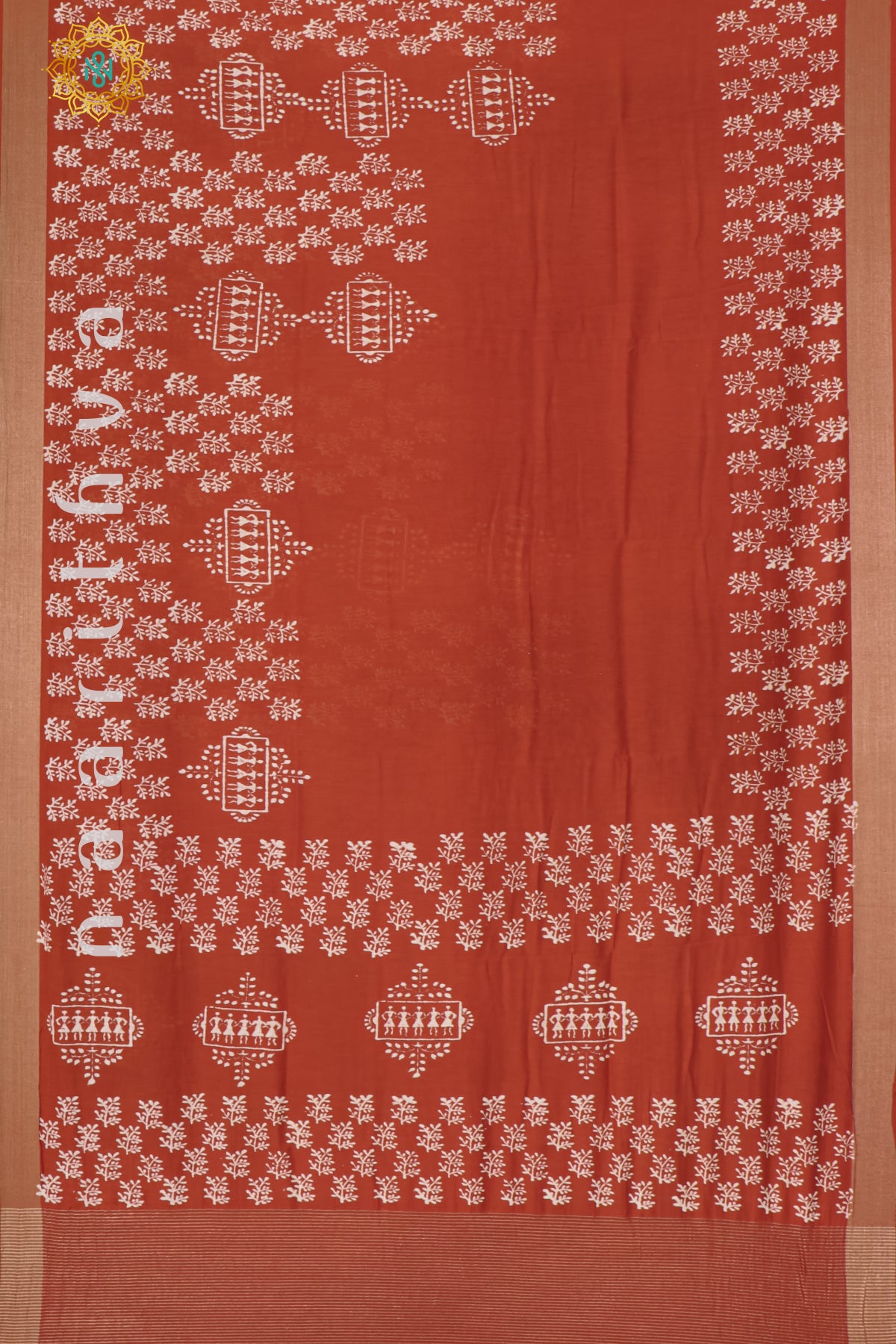 ORANGE - CHANDERI COTTON