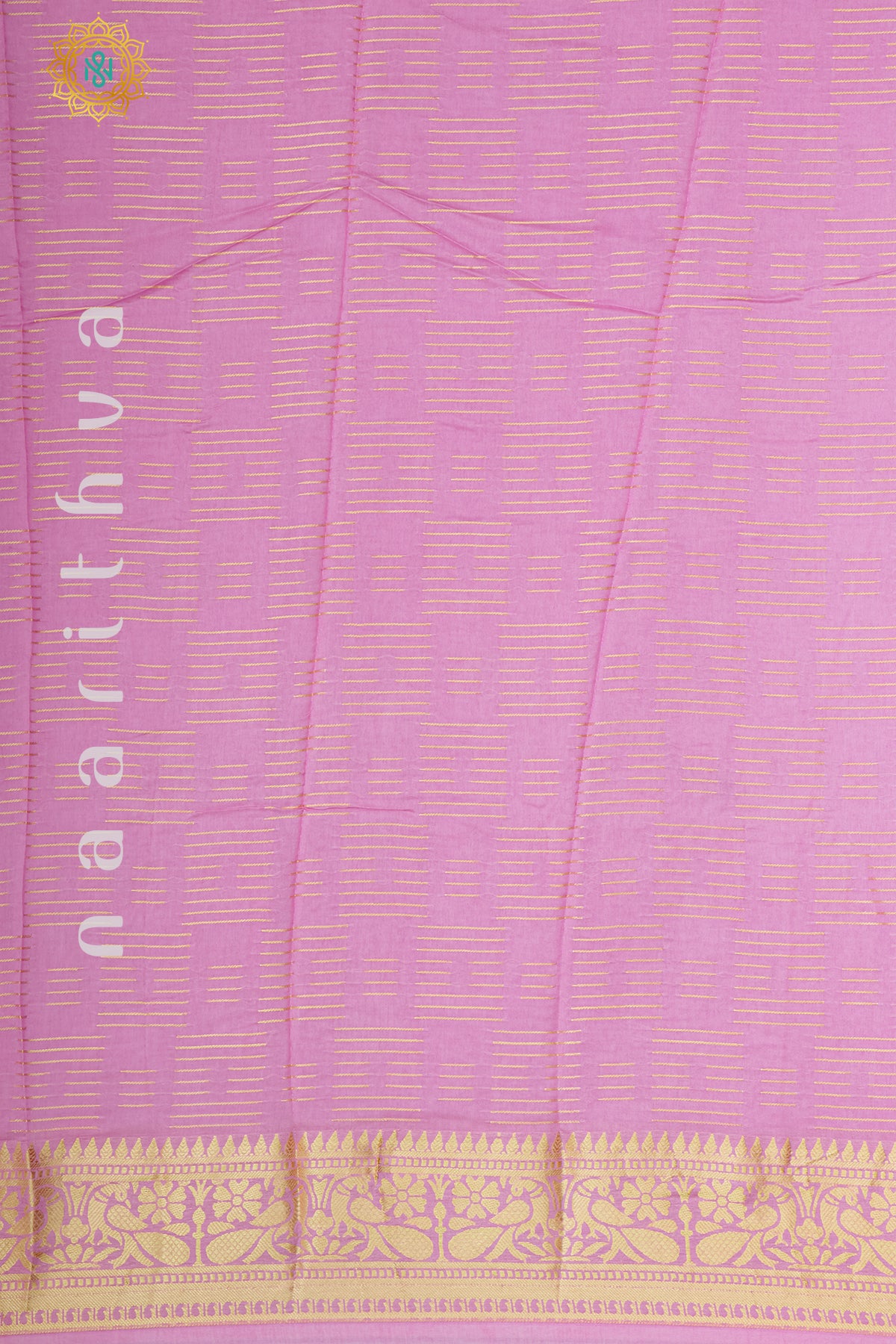 LIGHT PINK WITH RANI PINK - DOLA SILK