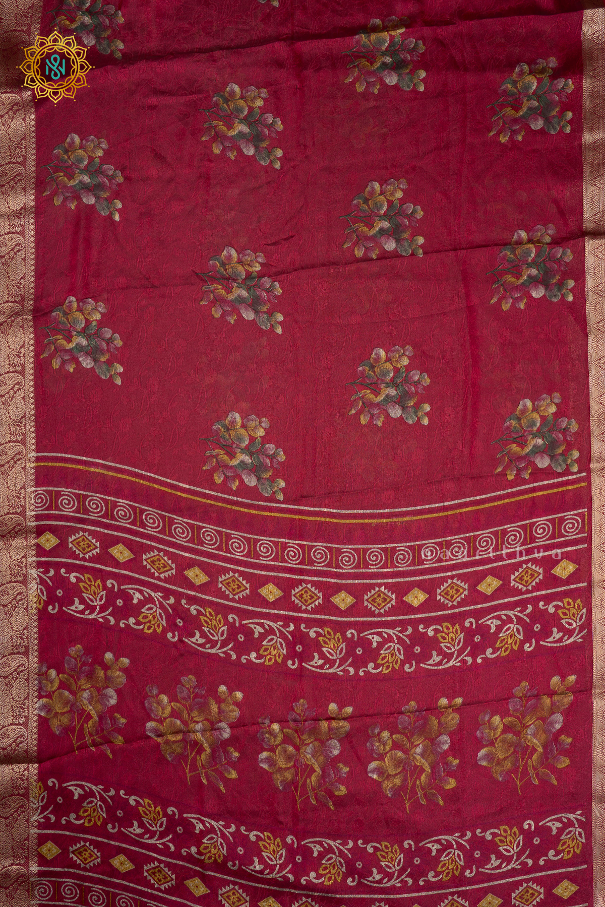 MAROON - SEMI GEORGETTE