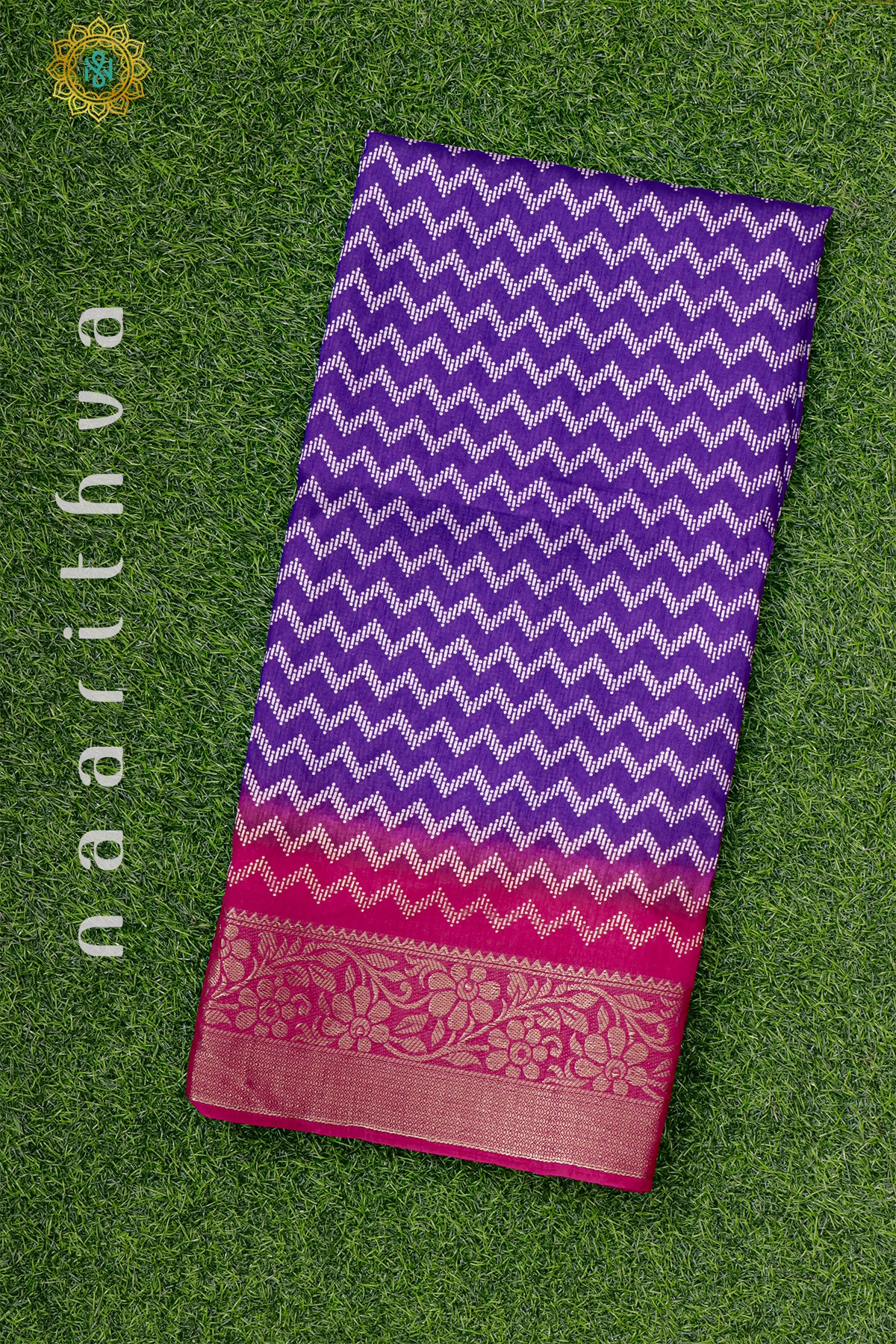 PURPLE WITH PINK - DOLA SILK