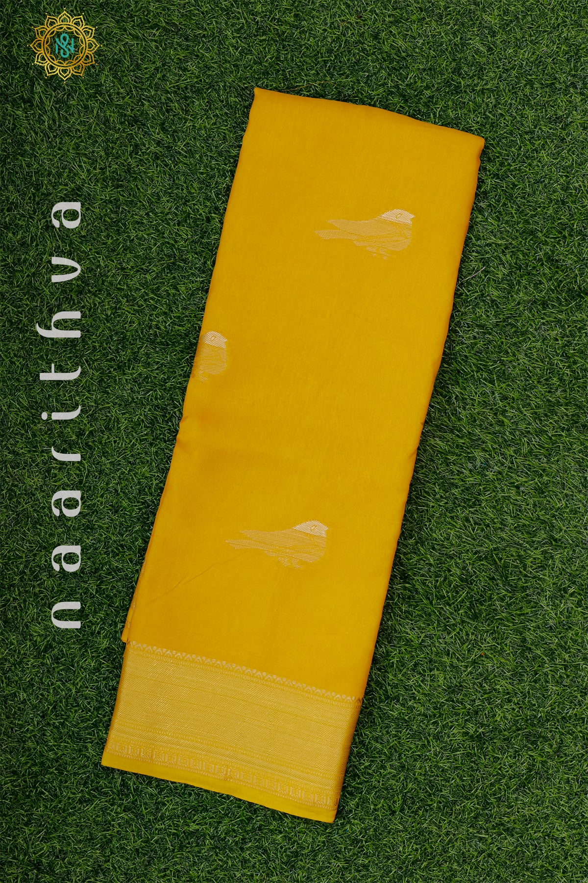 YELLOW WITH GREEN - DOLA SILK