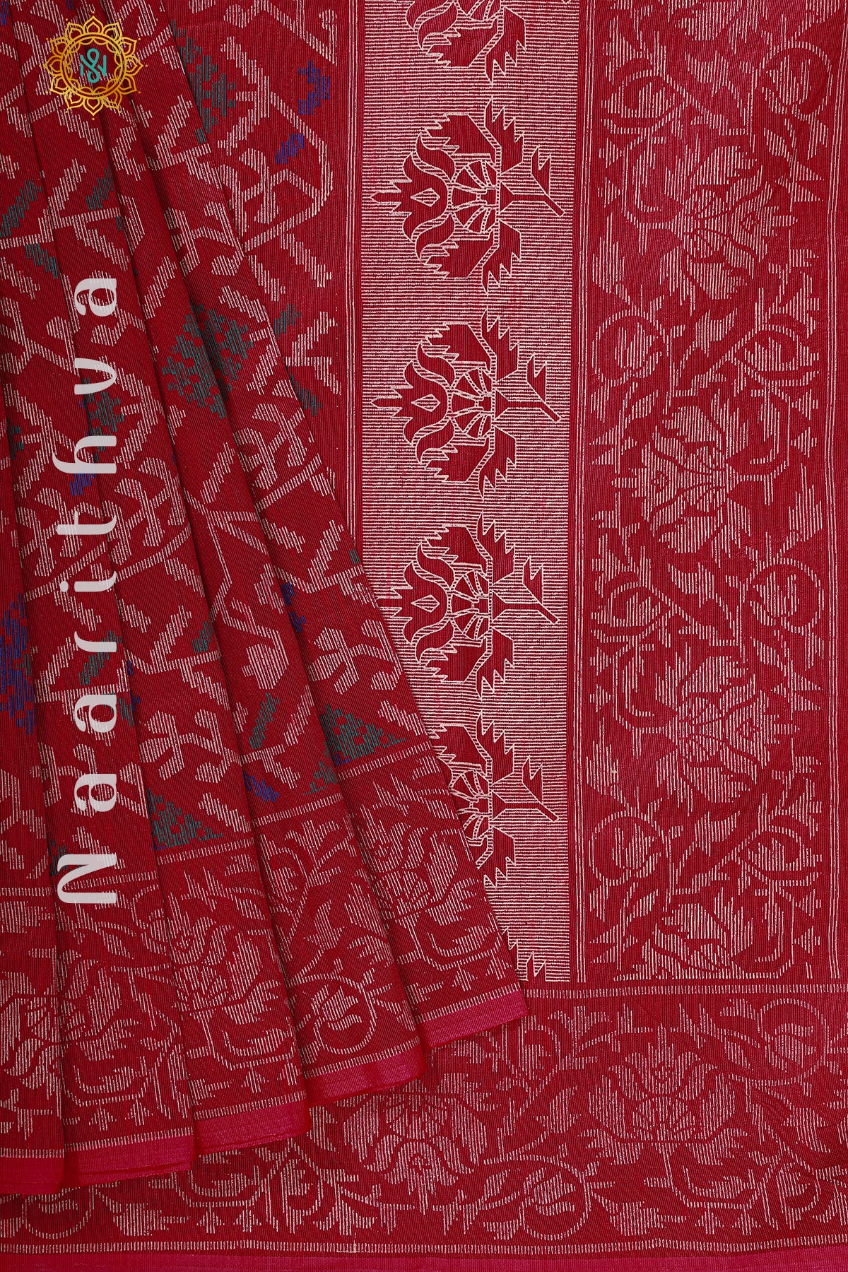 RED - SEMI JUTE COTTON