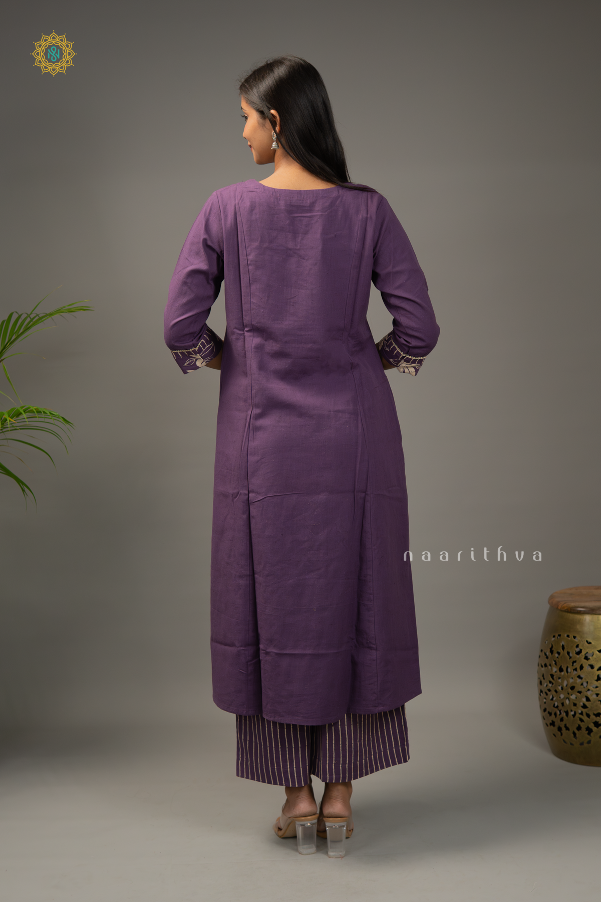LAVENDER - COTTON 2PC SALWAR SUIT WITH PRINTED TOP & BOTTOM