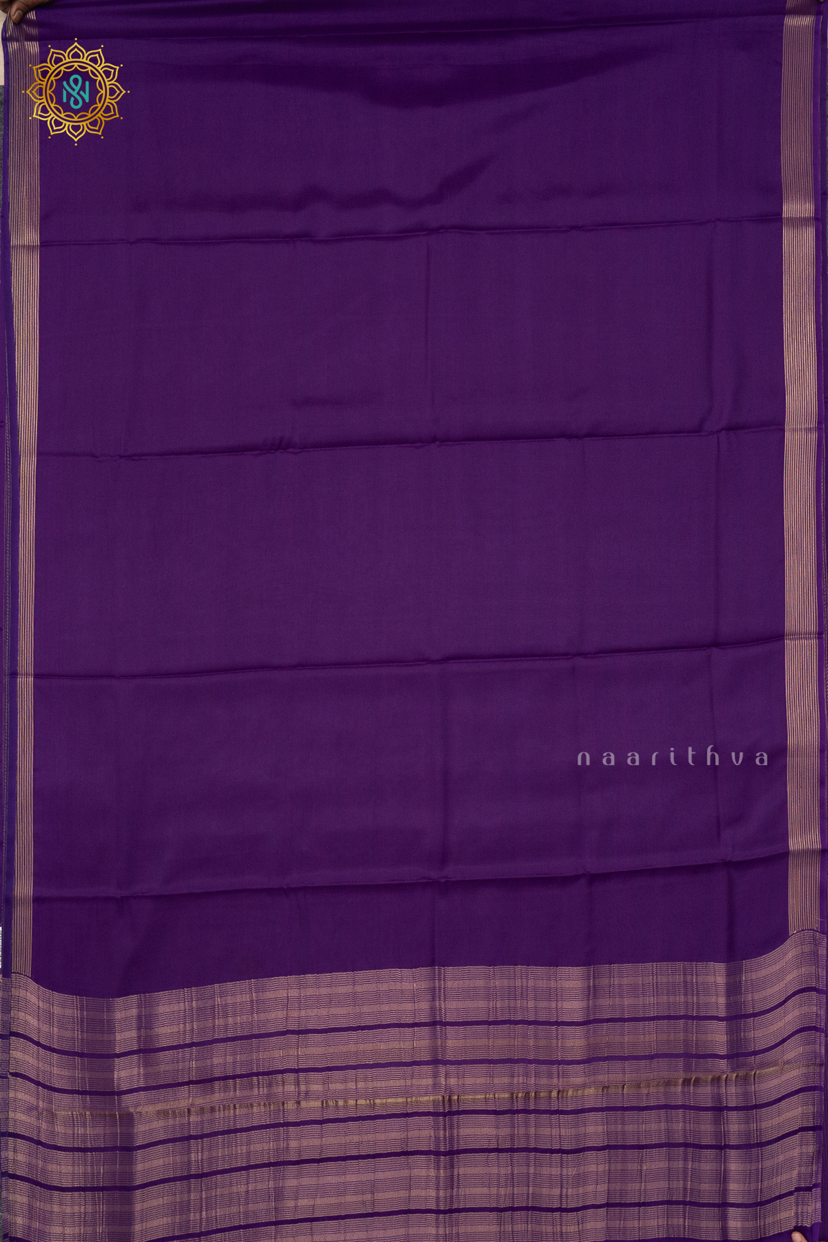 PURPLE - SEMI MYSORE CREPE SILK