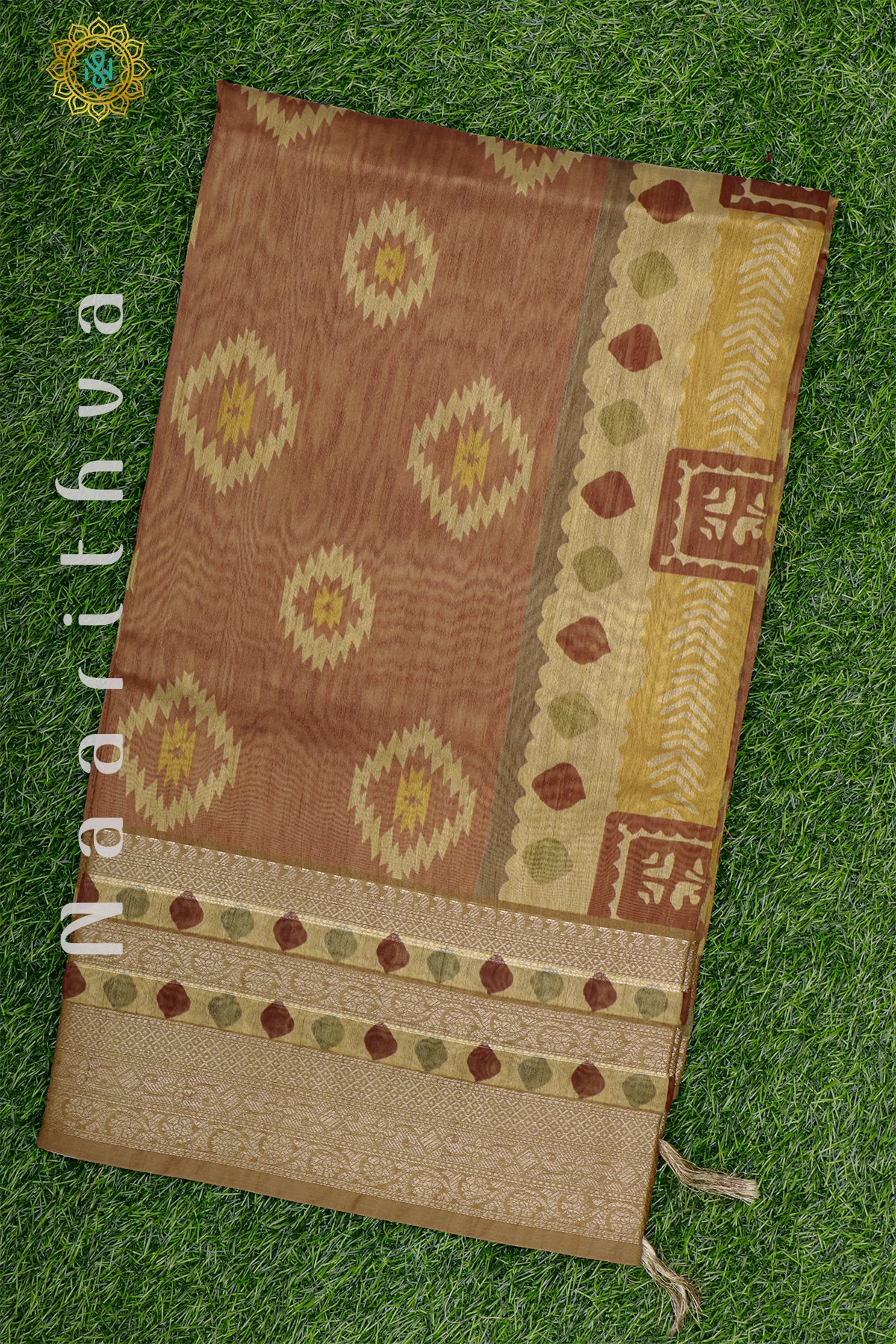 RUST ORANGE - MOONGA SILK COTTON