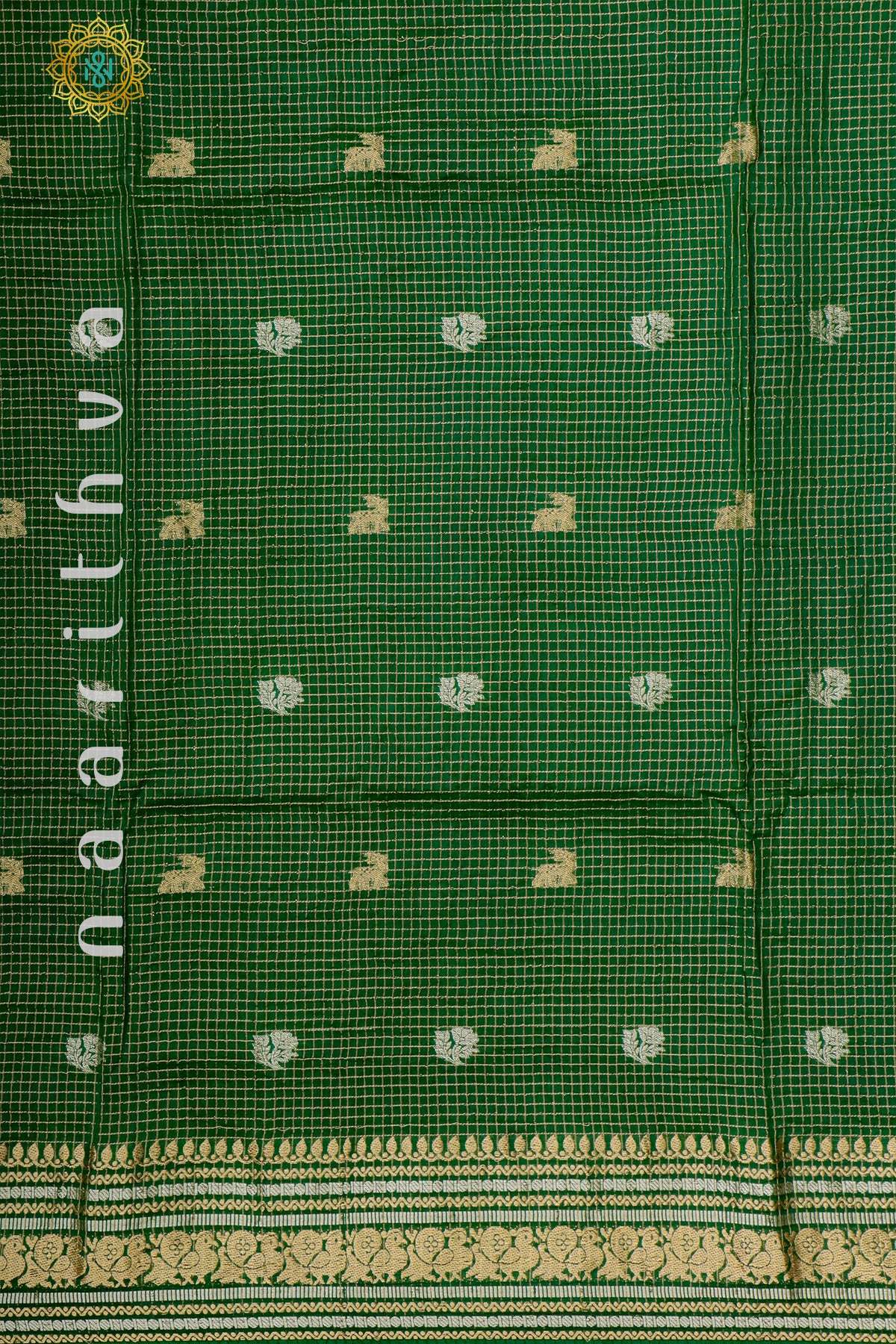 GREEN WITH PARROT GREEN - DOLA SILK