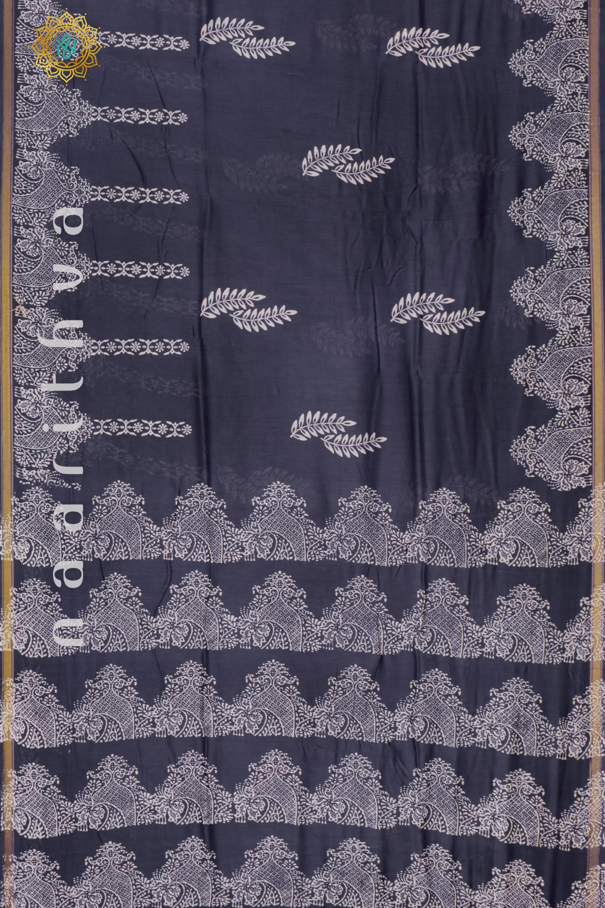 GREYISH BLUE - CHANDERI COTTON