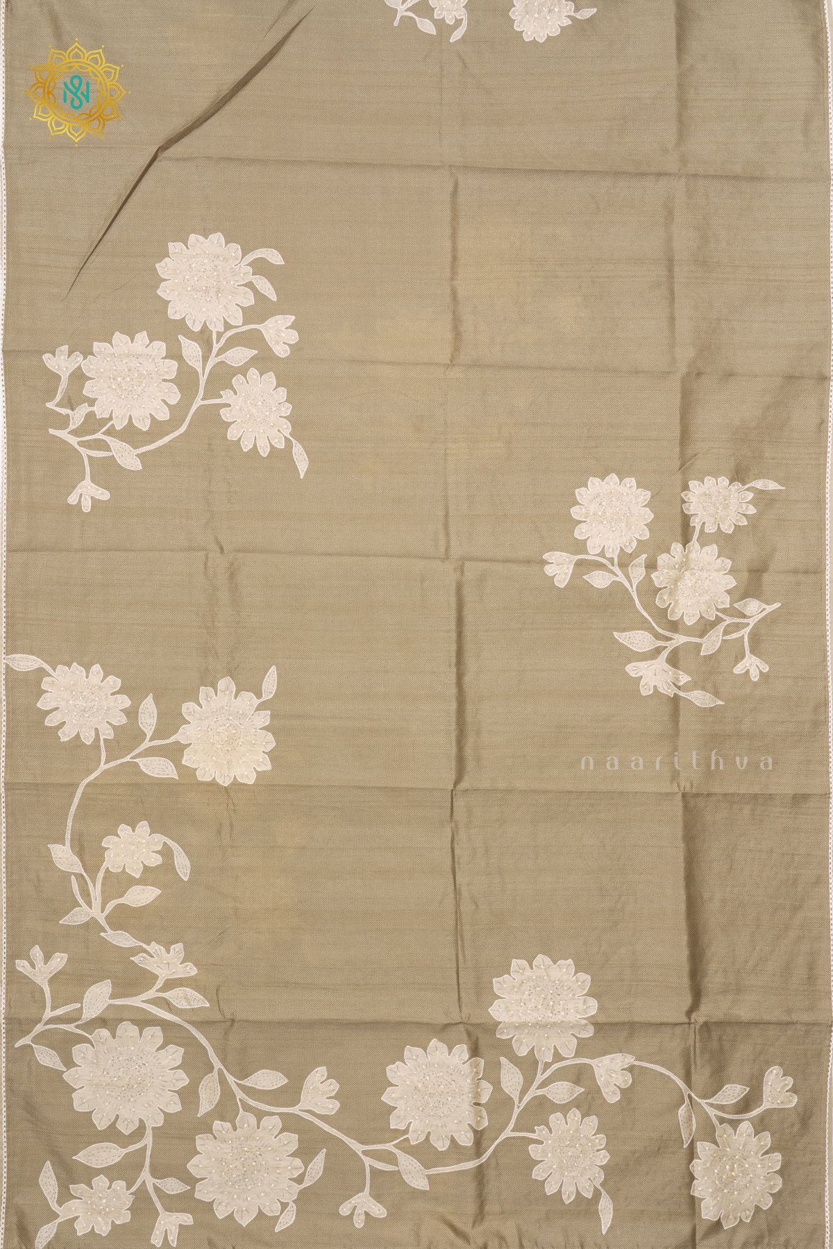 OLIVE GREEN - SEMI TUSSAR SILK