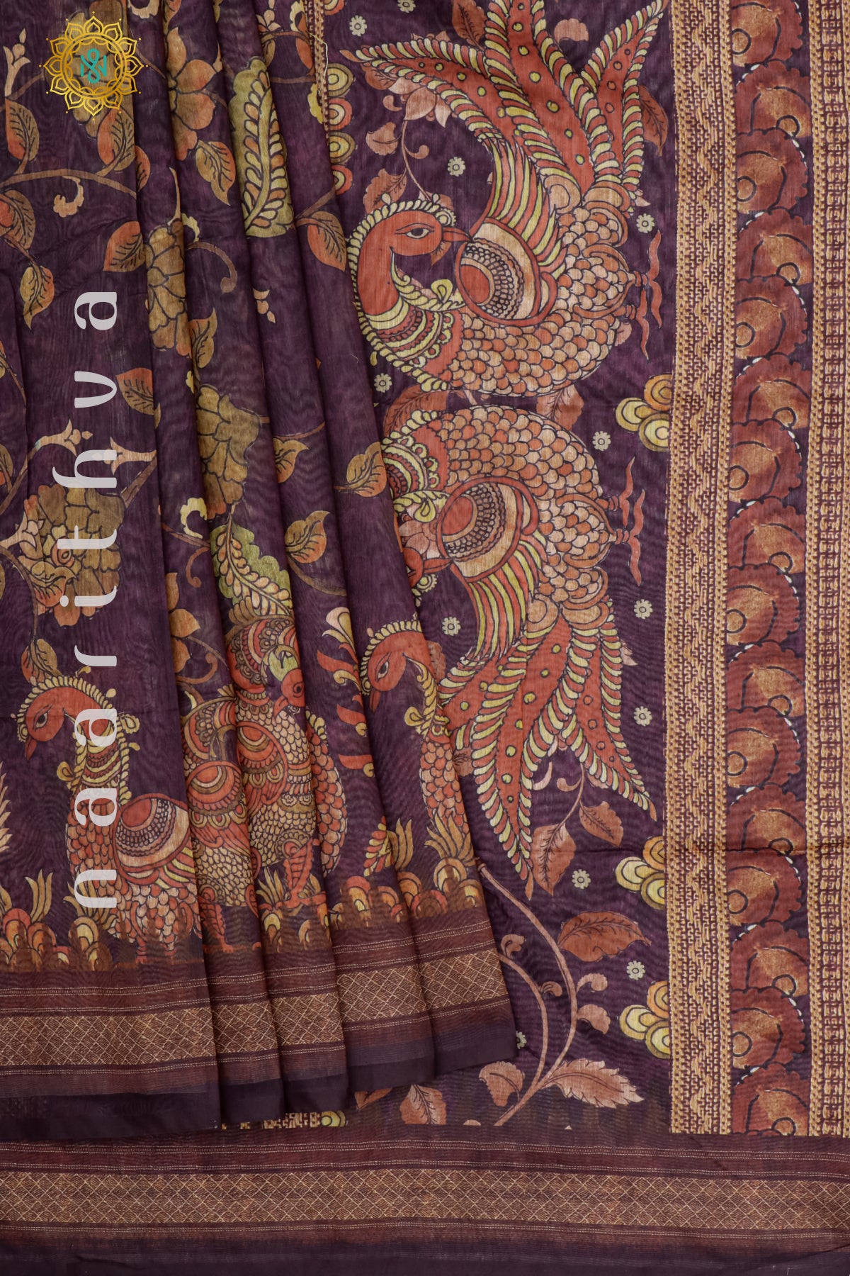 DEEP WINE - CHANDERI SILK COTTON