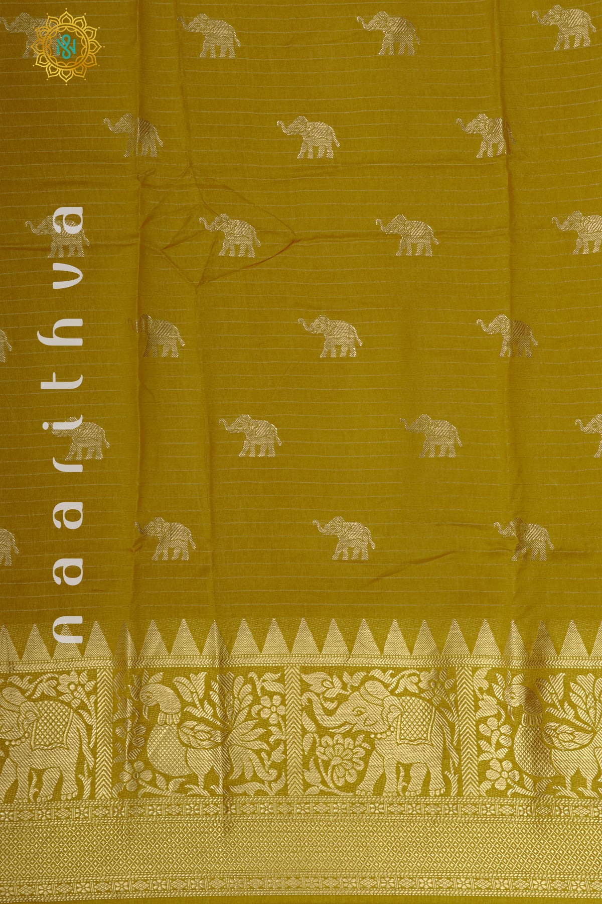 MUSTARD WITH PINK - DOLA SILK