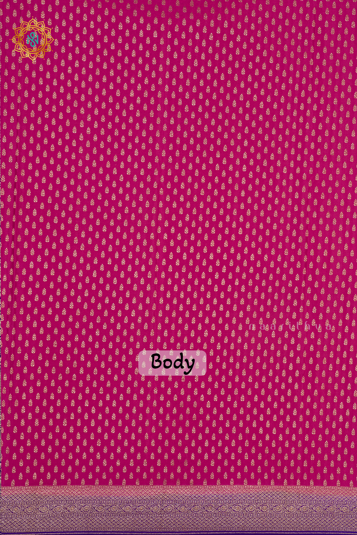 PINK WITH PURPLE - PURE BANARASI CREPE SILK