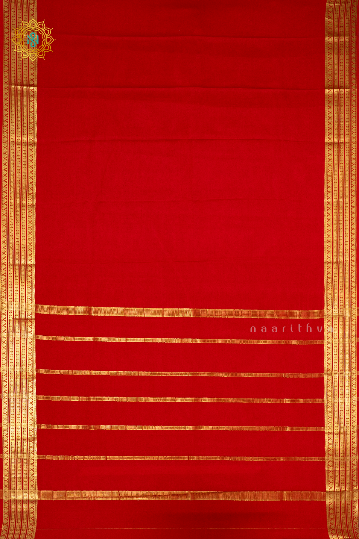 RED - PURE MYSORE CREPE SILK
