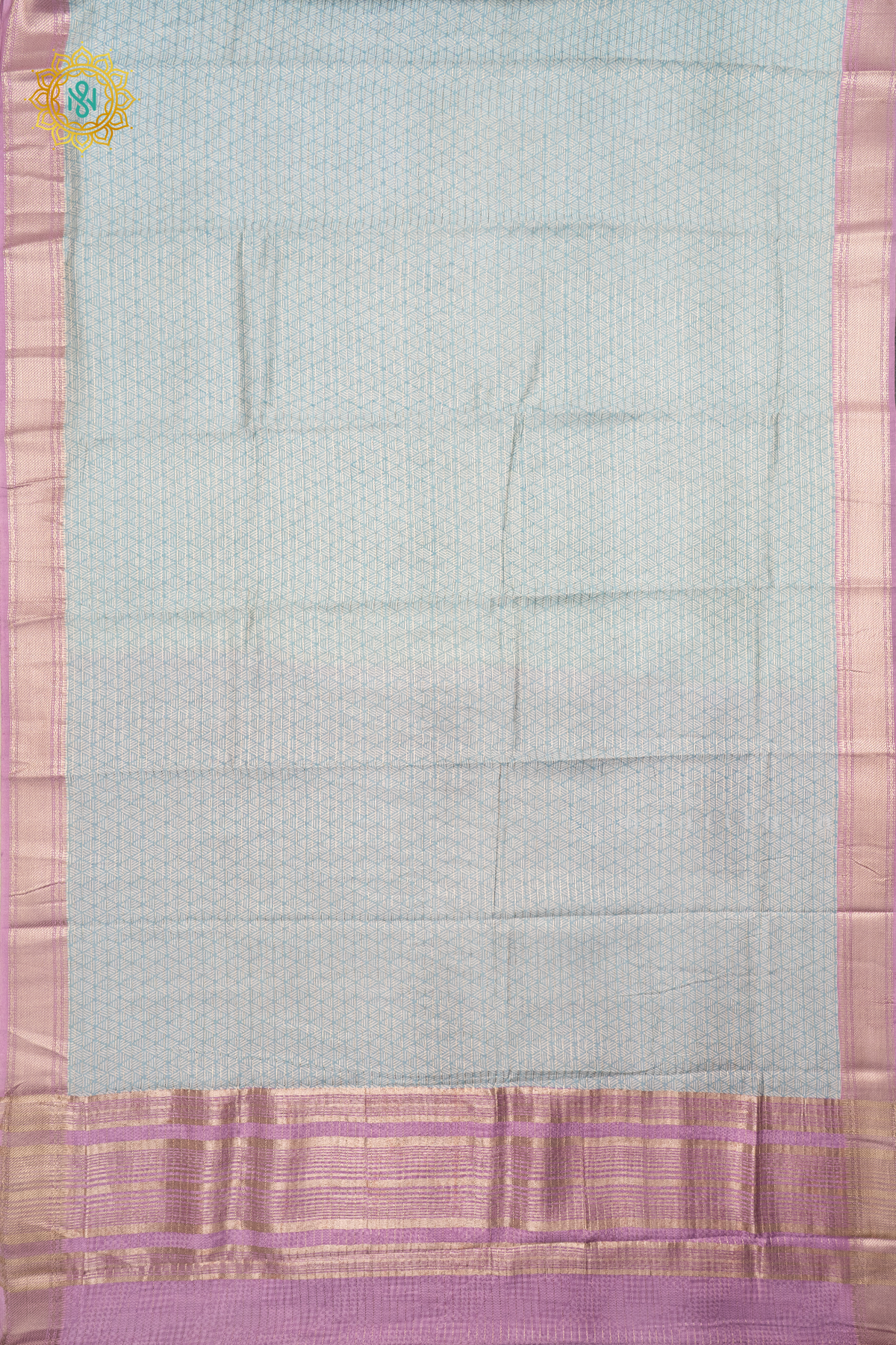 AQUA BLUE WITH LAVENDER - BUTTER CREPE