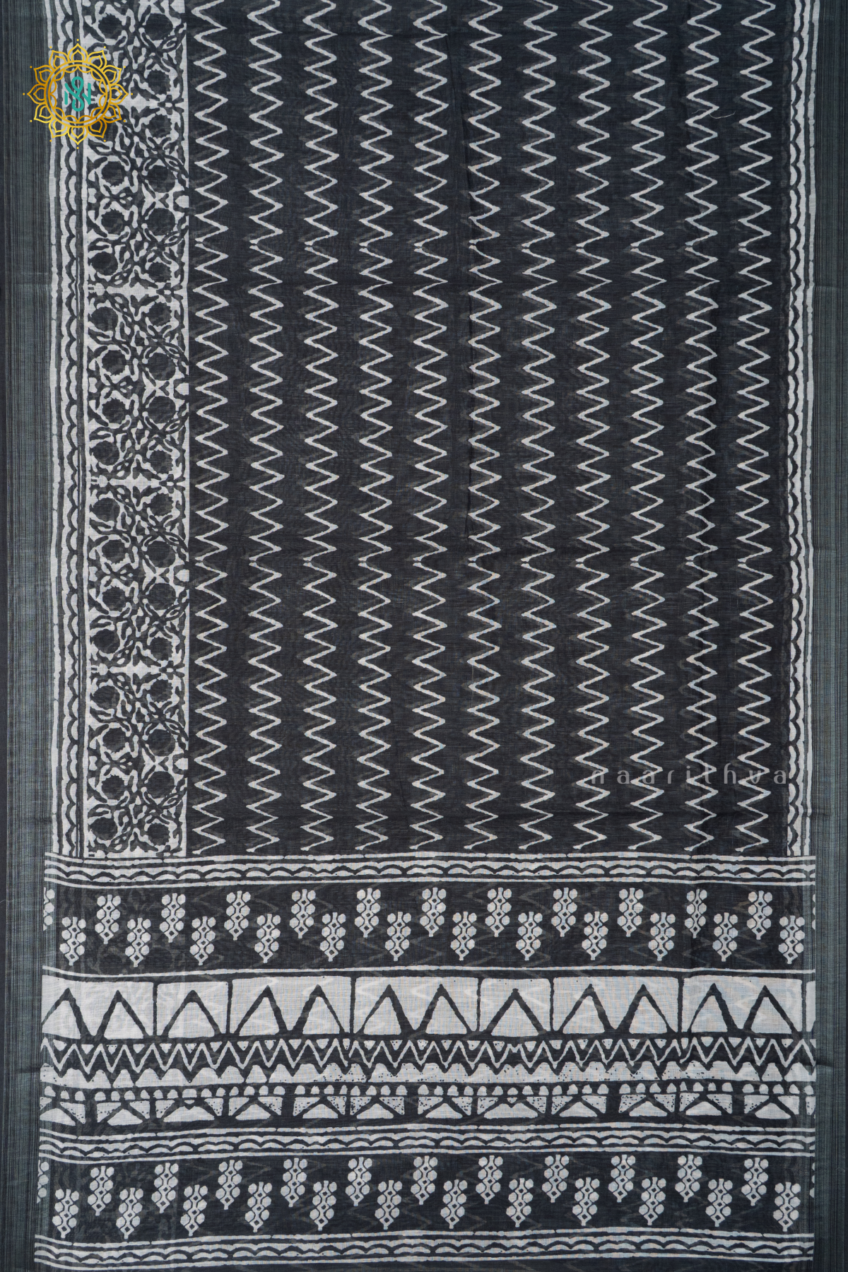 BLACK WITH WHITE - LINEN BY COTTON