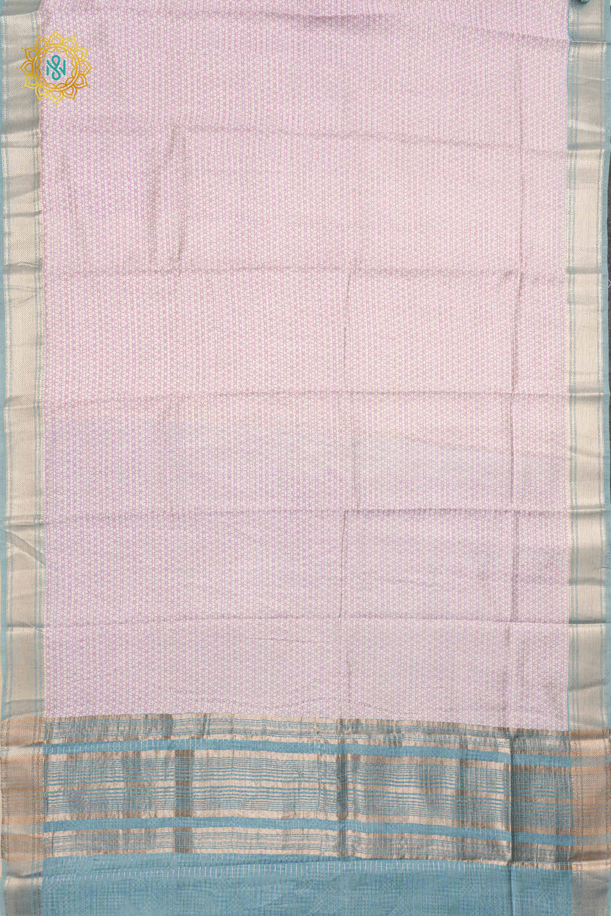 LAVENDER WITH AQUA BLUE - BUTTER CREPE