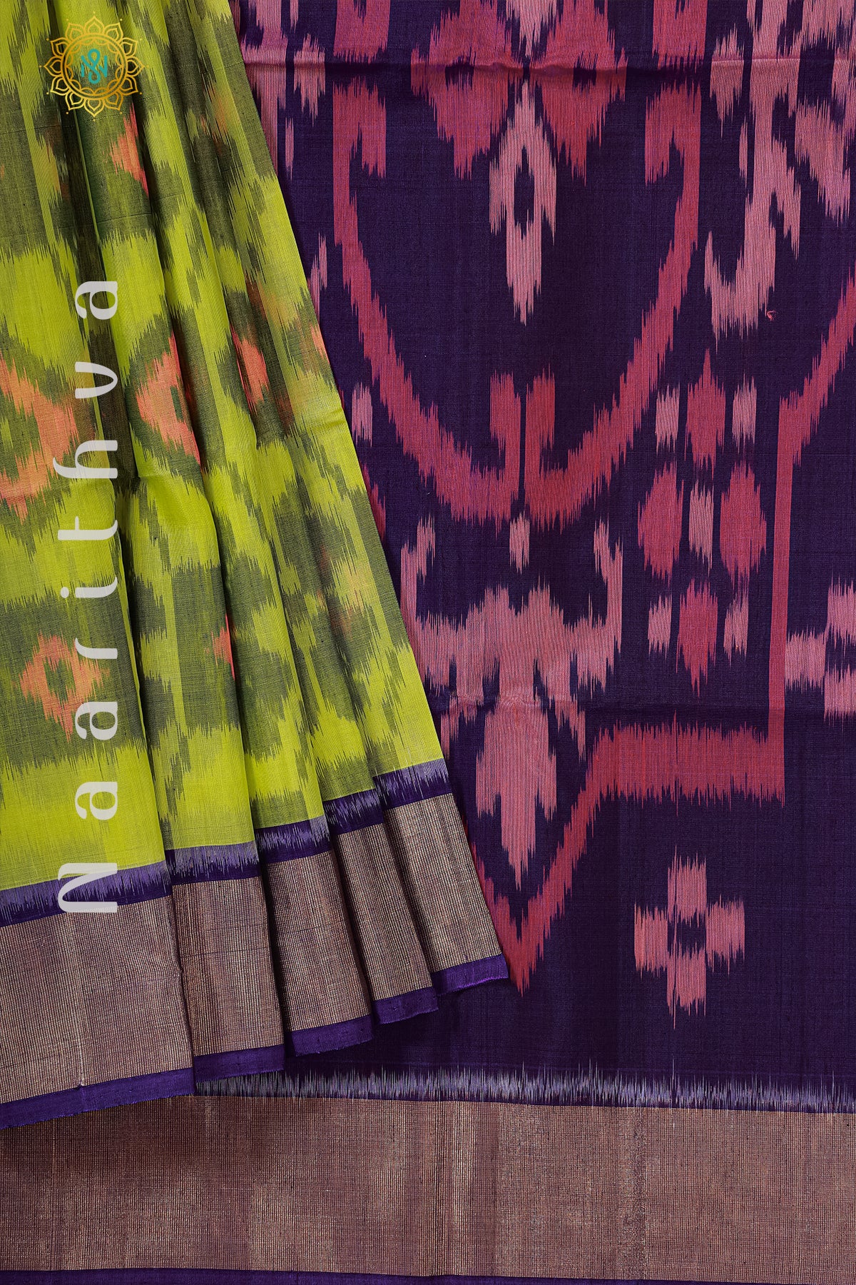 PARROT GREEN WITH PURPLE - IKAT SICO