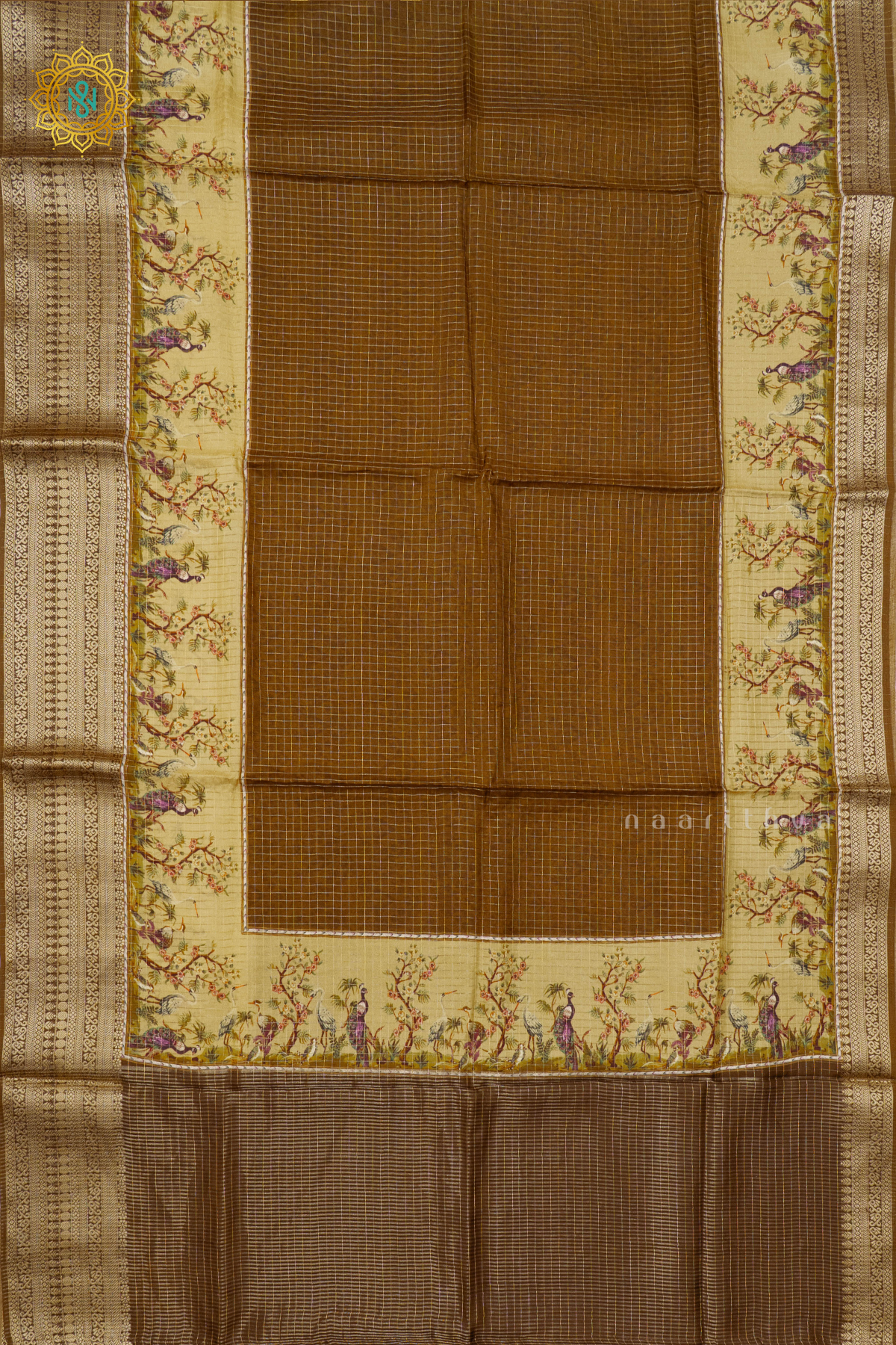 BROWN - SEMI CREPE SILK