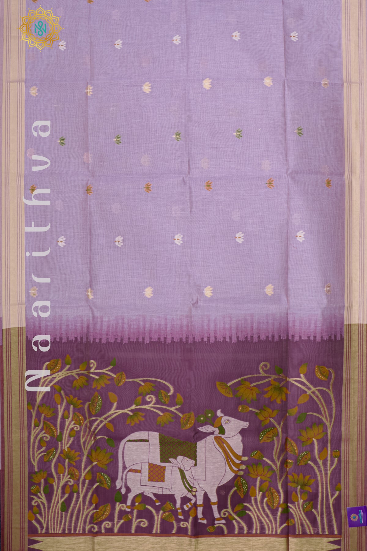 LAVENDER WITH PURPLE - MOONGA COTTON