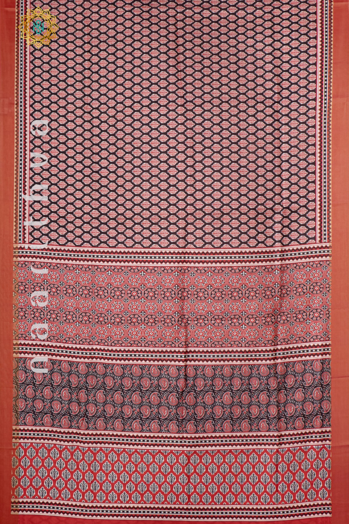 BLACK WITH RED - DOLA SILK