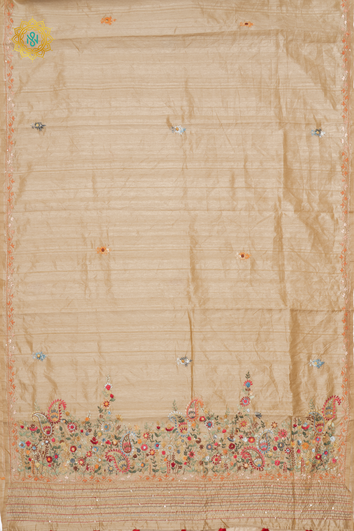 BEIGE - SEMI TUSSAR SILK