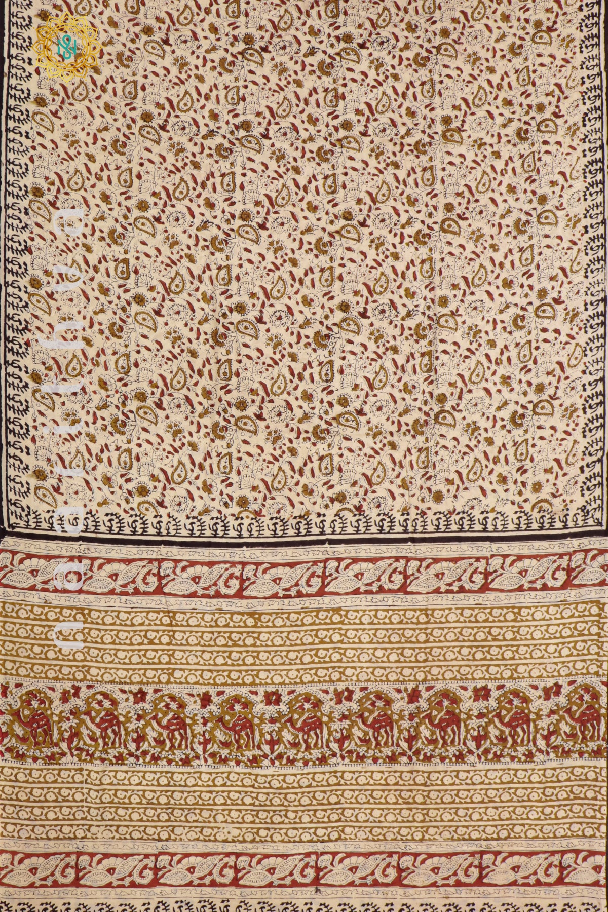 BEIGE WITH BLACK - MUL COTTON