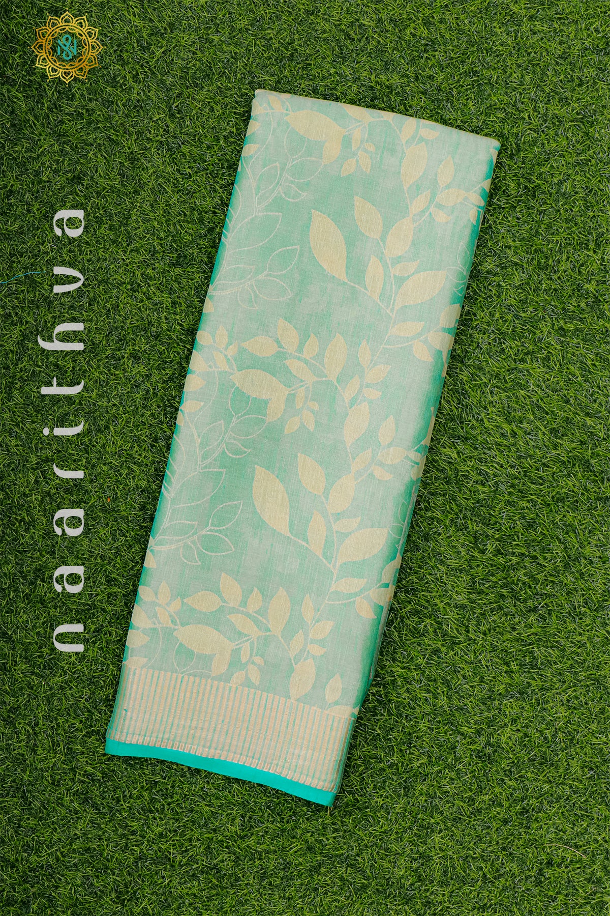 AQUA GREEN - TISSUE SAREE