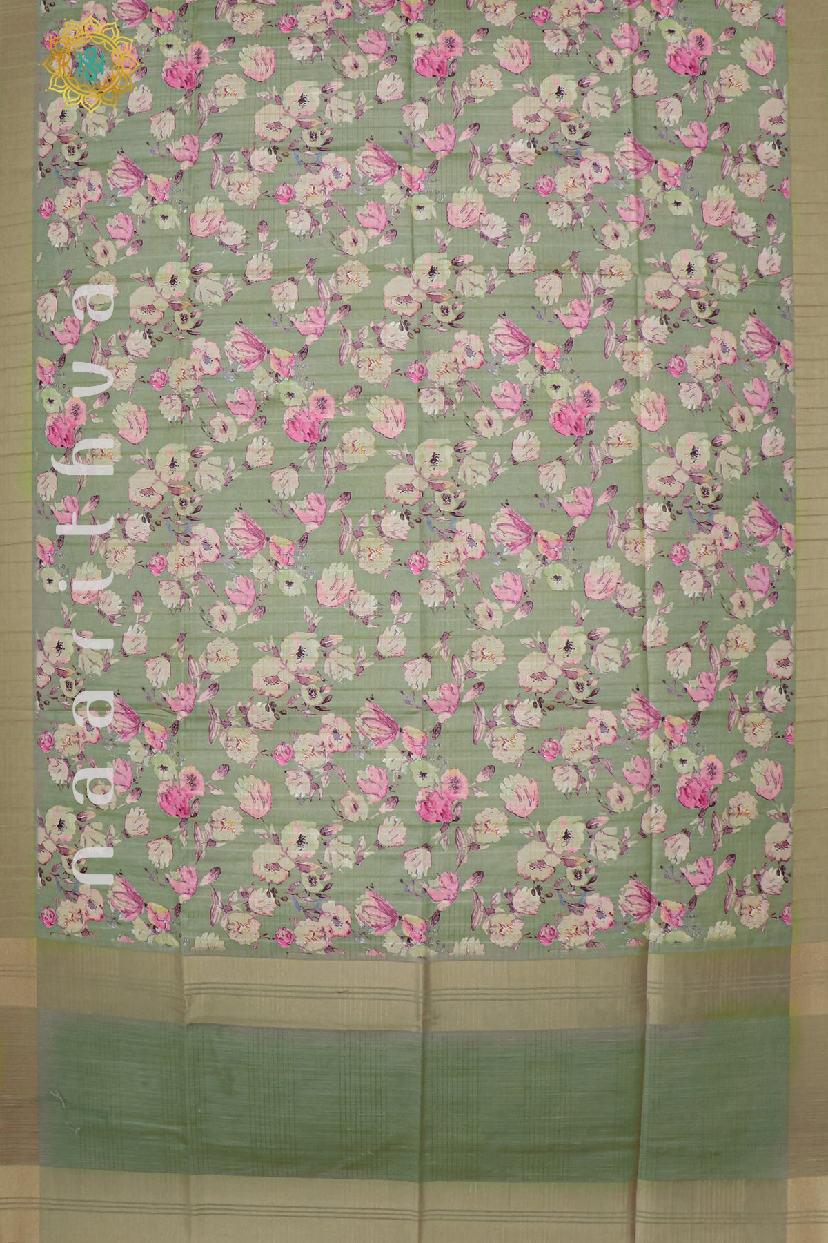 PISTA GREEN - SEMI TUSSAR SILK