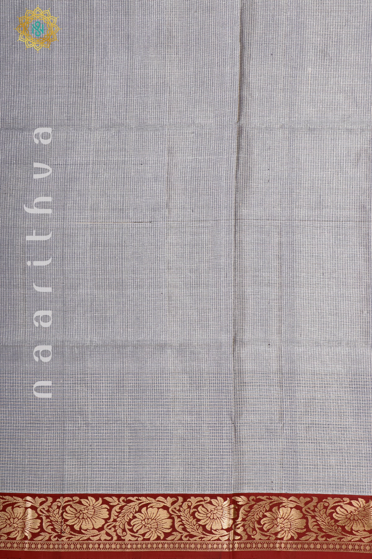 GREY WITH MAROON - PURE KANJIVARAM SOFT SILK