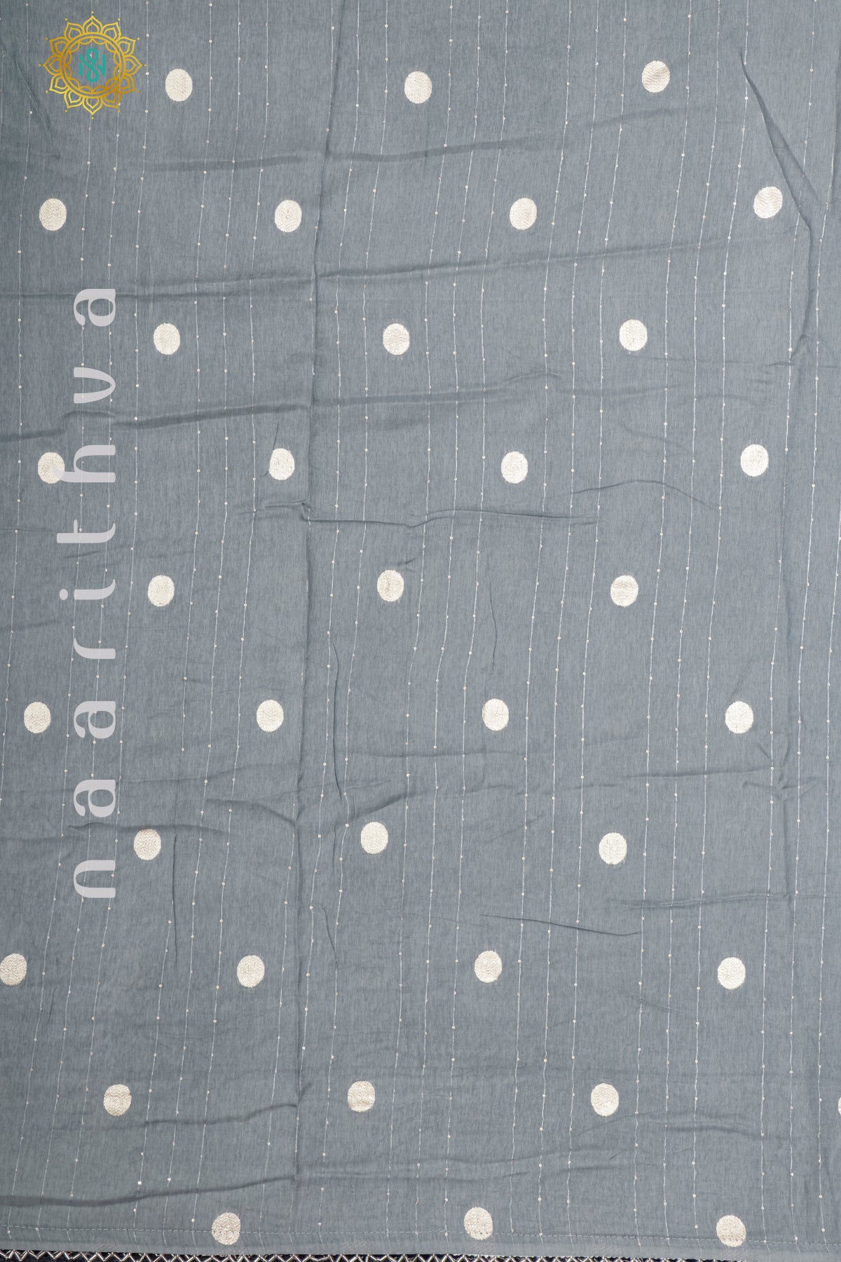 GREY WITH NAVY BLUE - DOLA SILK