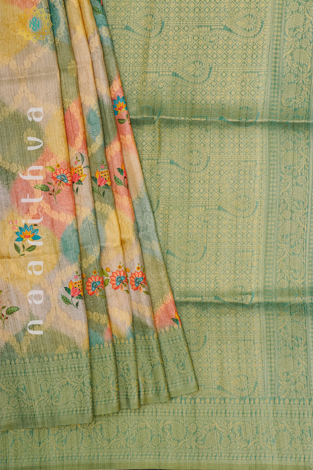 LIGHT GREEN - CHANDERI SILK COTTON