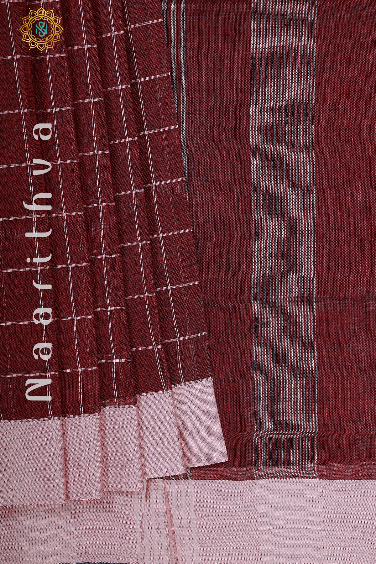 MAROON - PURE LINEN