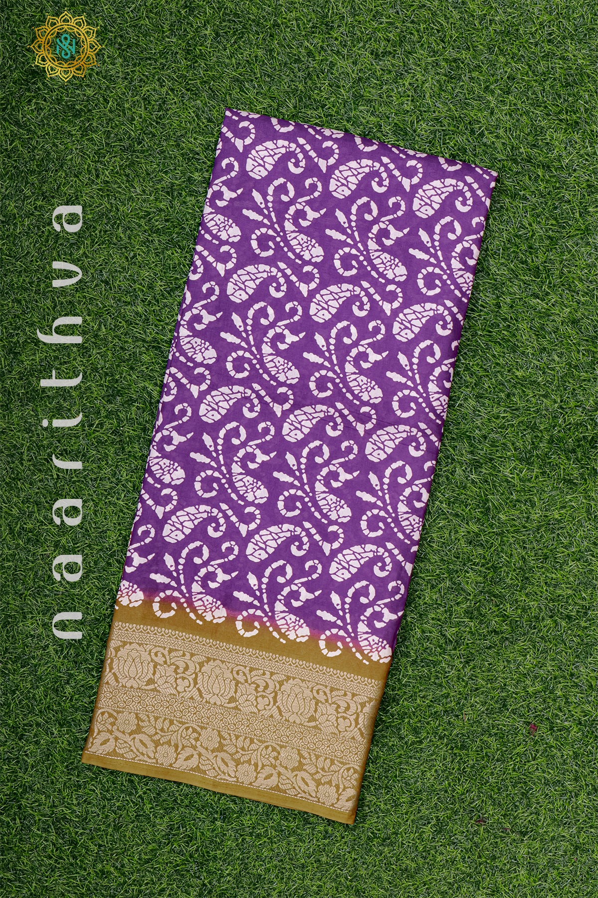 PURPLE WITH BROWN - DOLA SILK