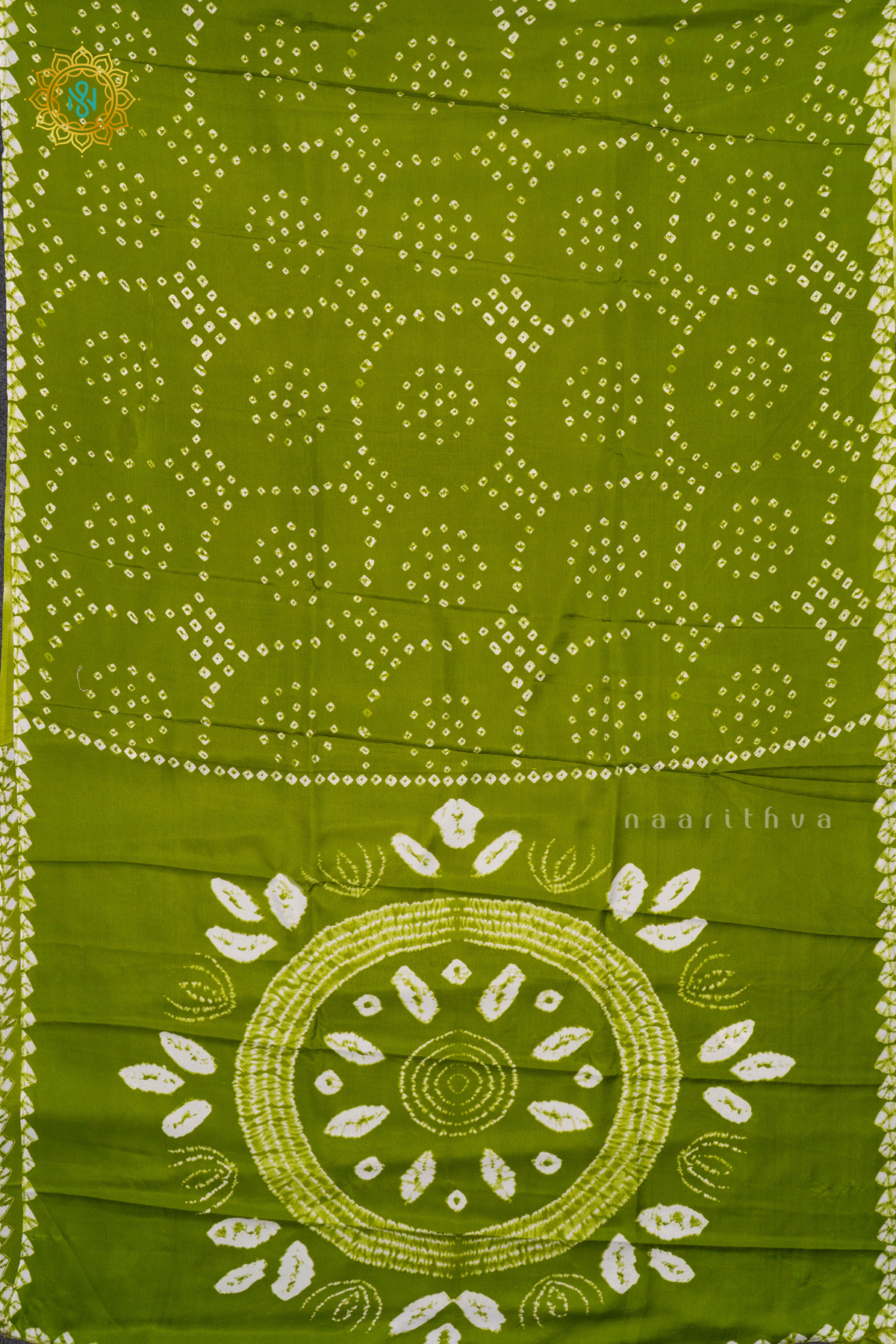 PARROT GREEN - SATIN CREPE