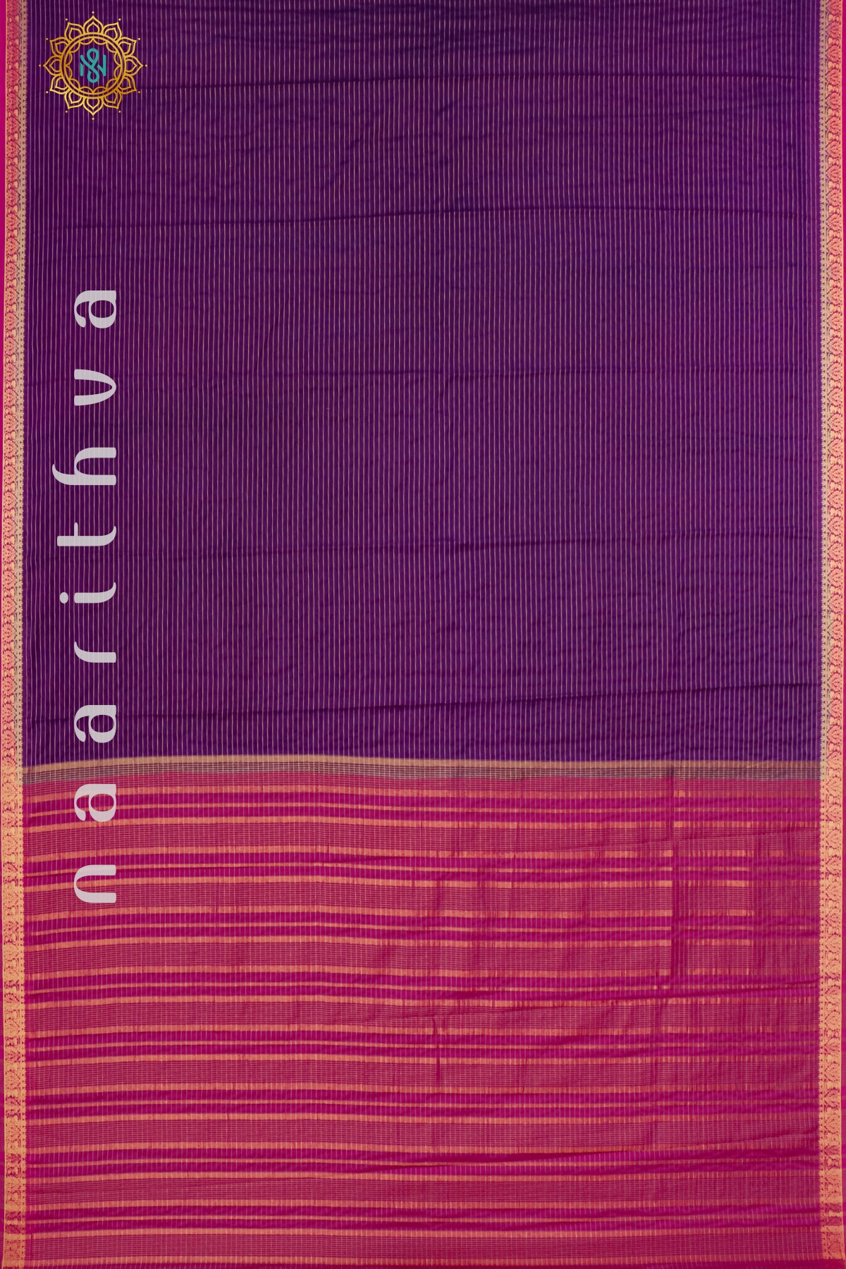 PURPLE WITH PINK - SEMI MYSORE CREPE SILK