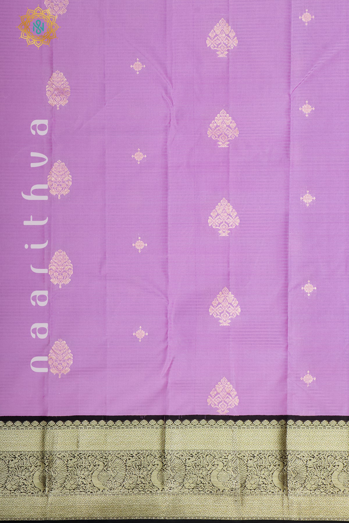 PINK WITH BLACK - PURE KANJIVARAM SILK