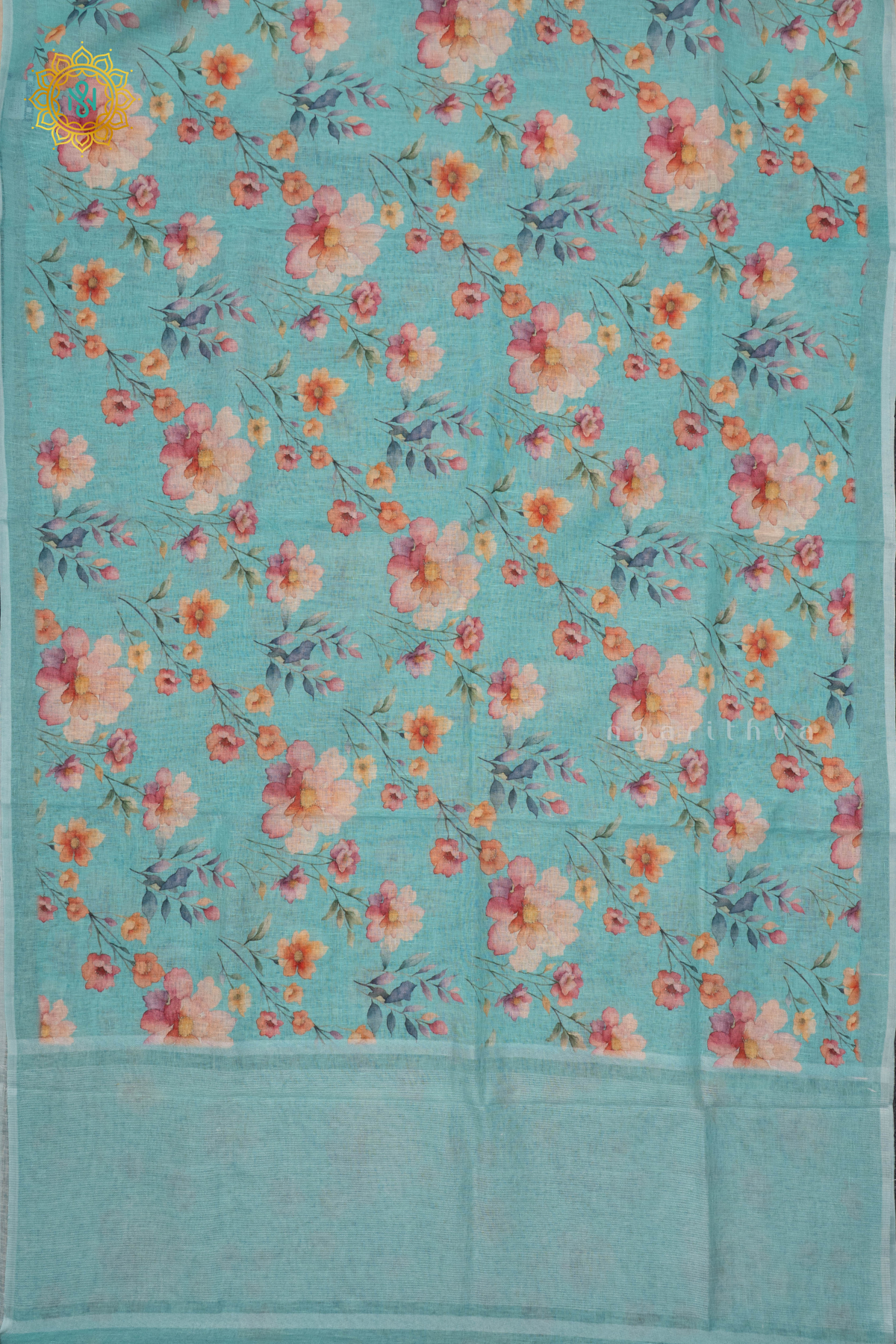 AQUA BLUE - PURE LINEN