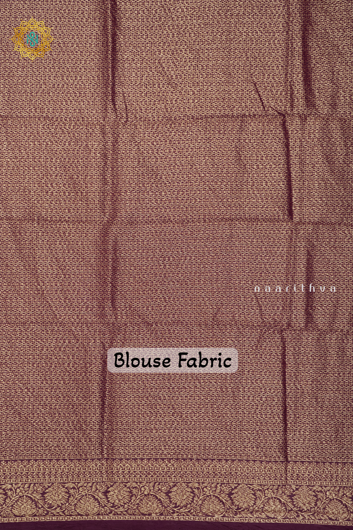 NAVY BLUE WITH WINE - SEMI TUSSAR SILK