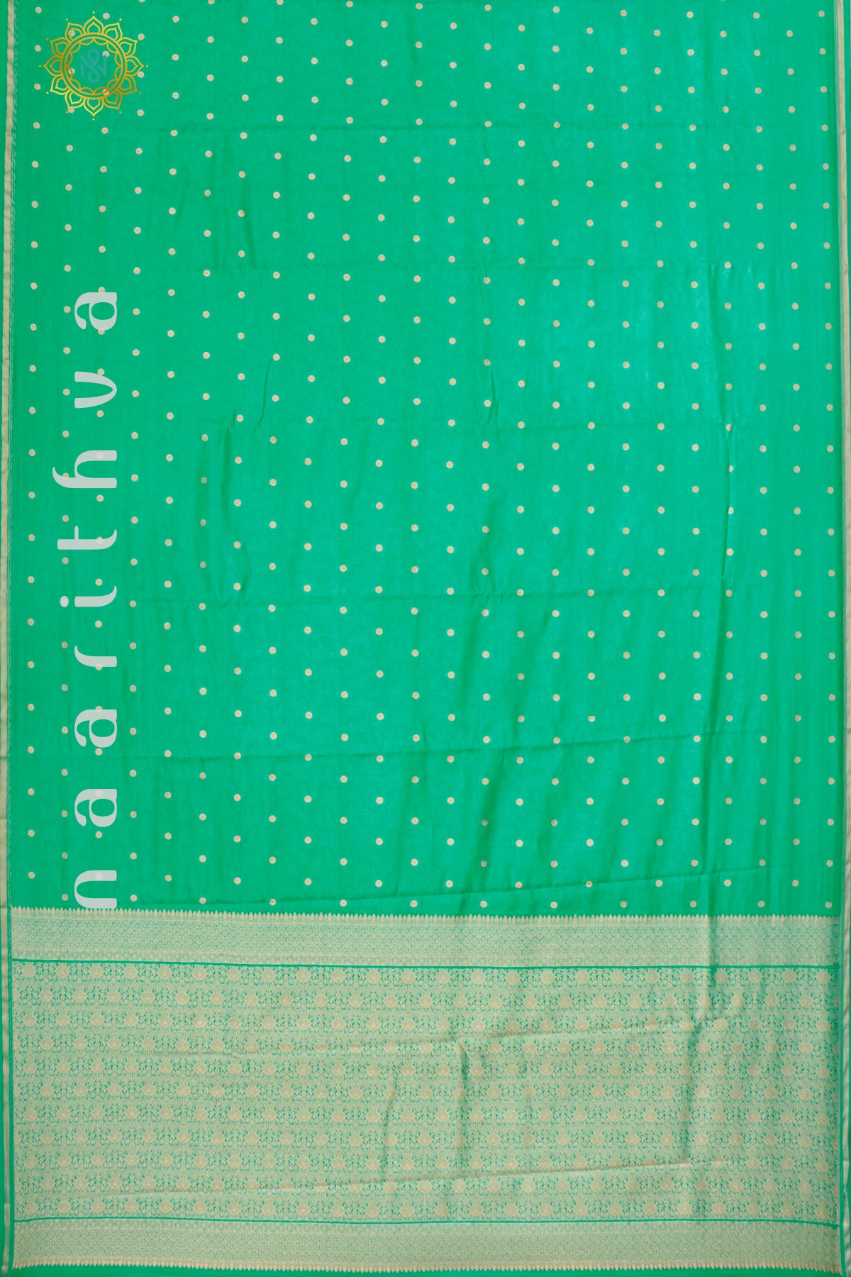 AQUA GREEN - SEMI MYSORE CREPE SILK