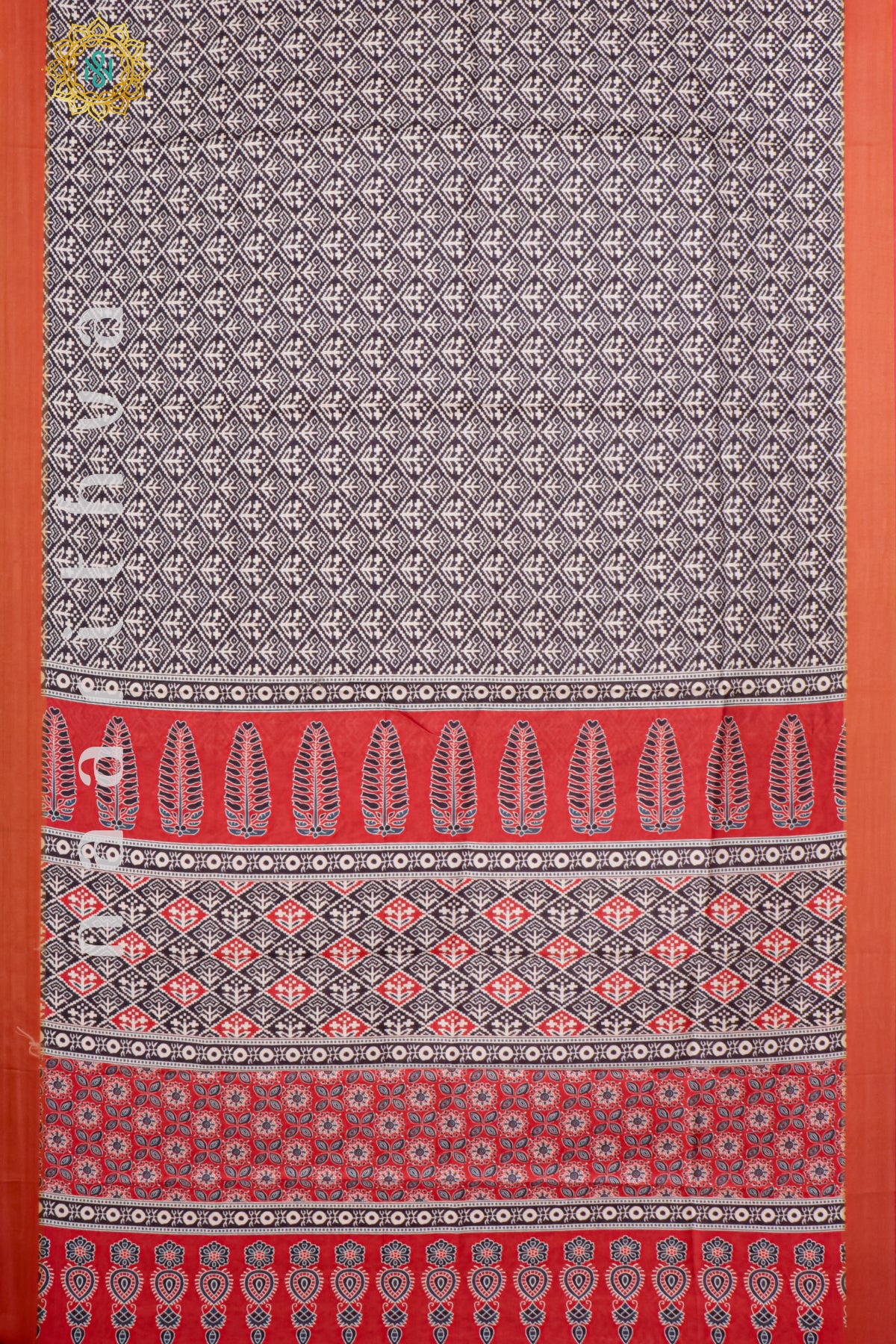 BLACK WITH RED - DOLA SILK