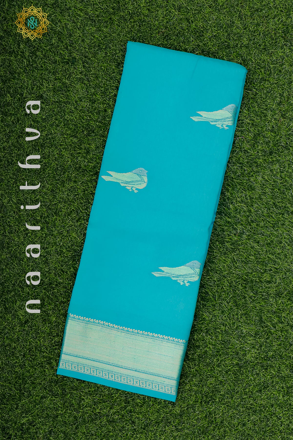 SKY BLUE WITH WINE - DOLA SILK