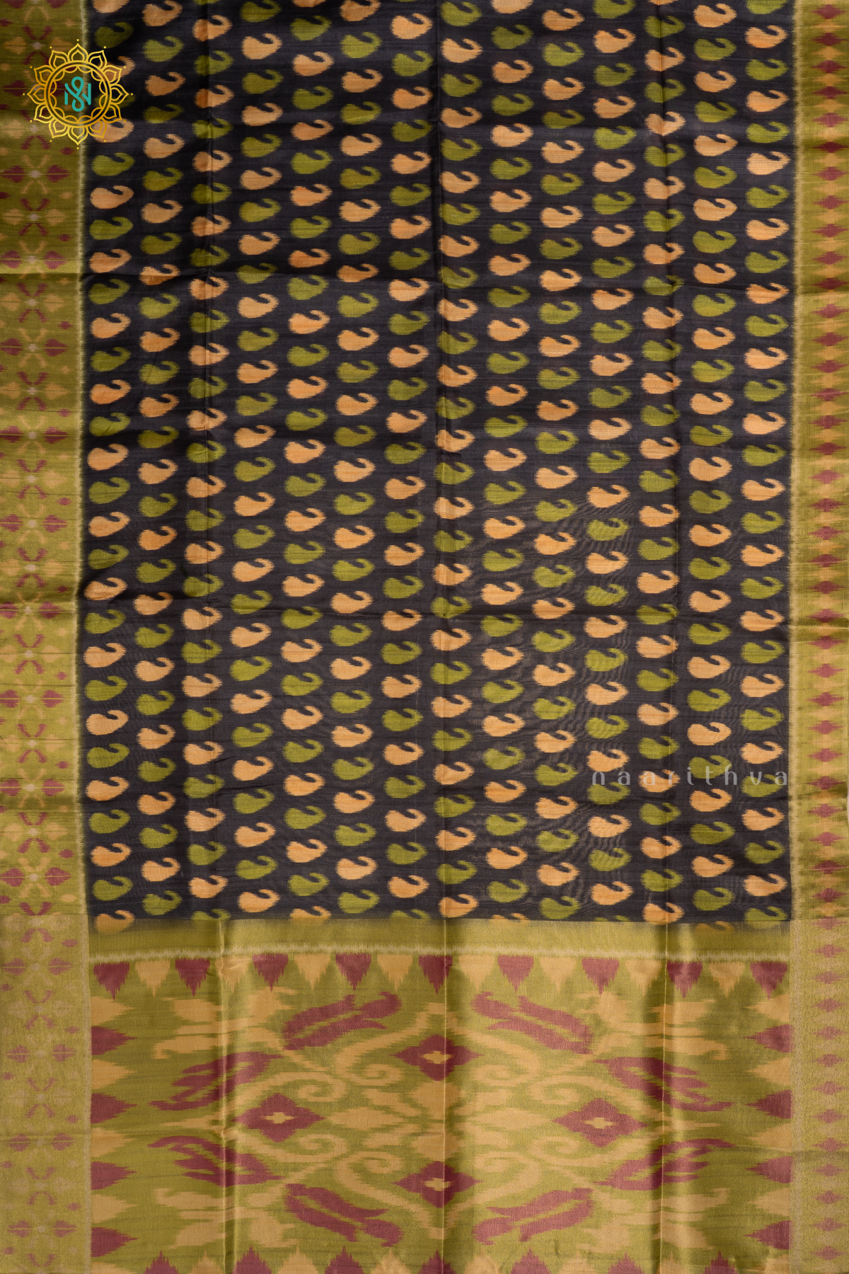 BOTTLE GREEN WITH OLIVE GREEN - KOTHA TUSSAR