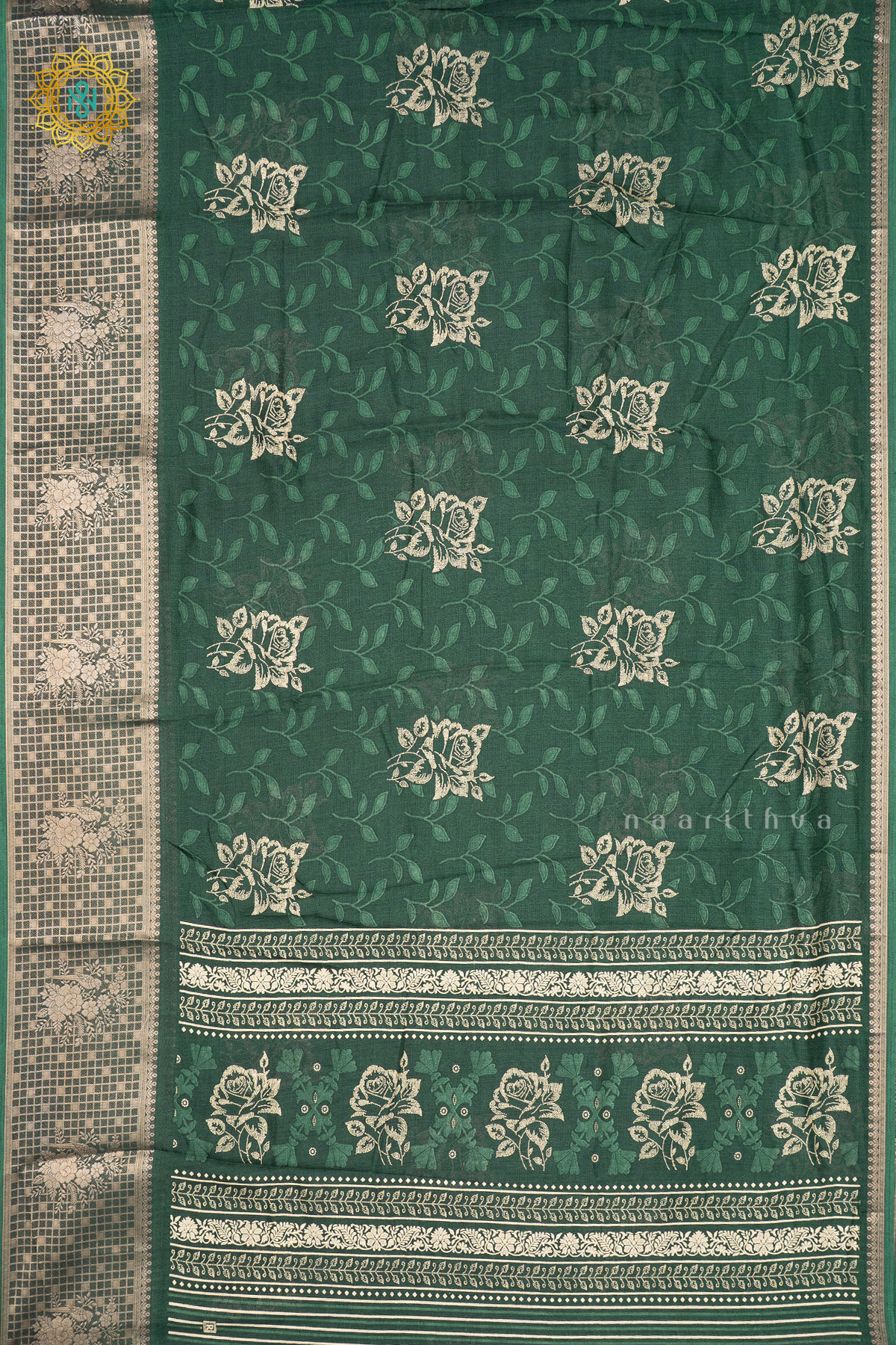 BOTTLE GREEN - SEMI GEORGETTE