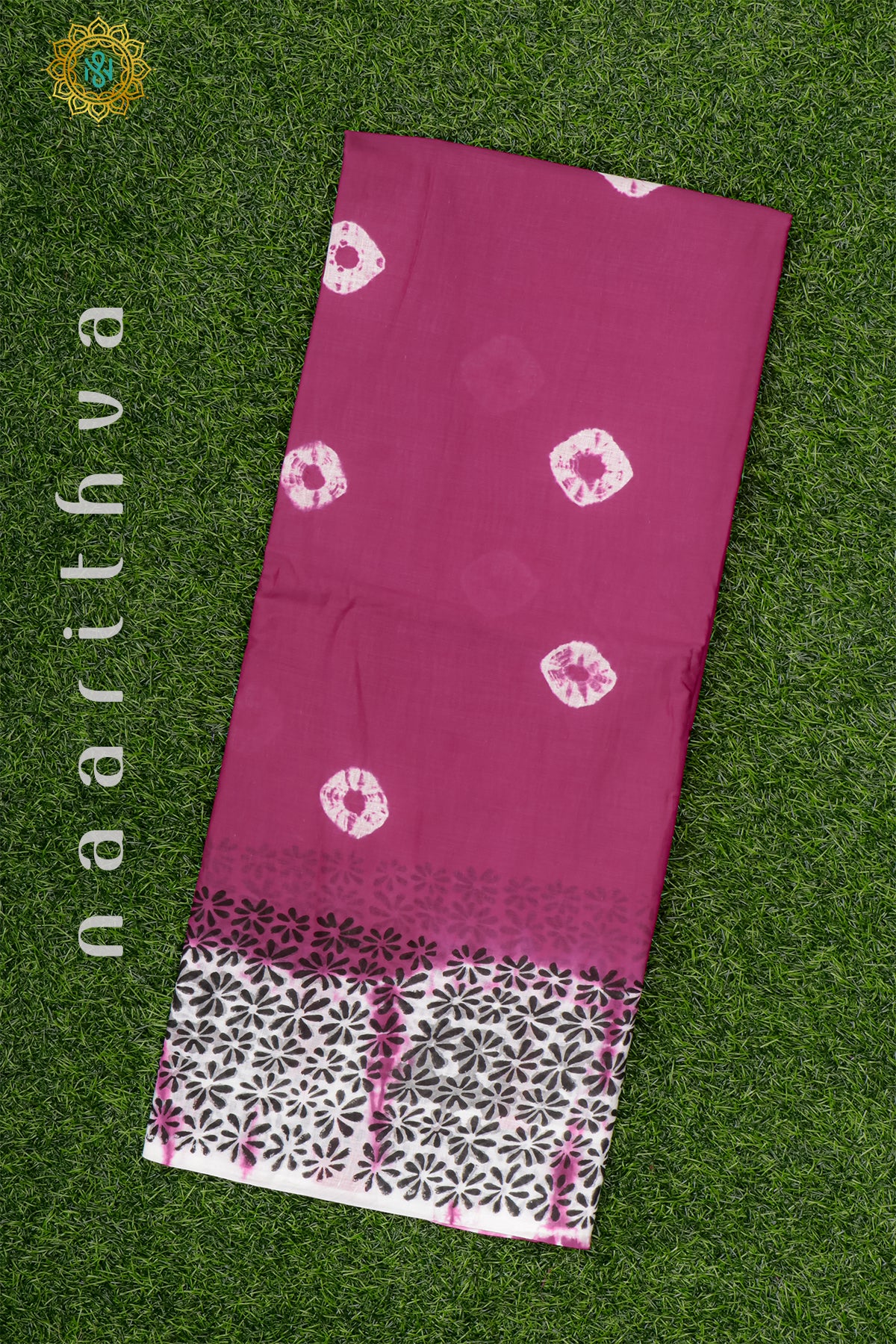 PINK WITH WHITE - MUL COTTON