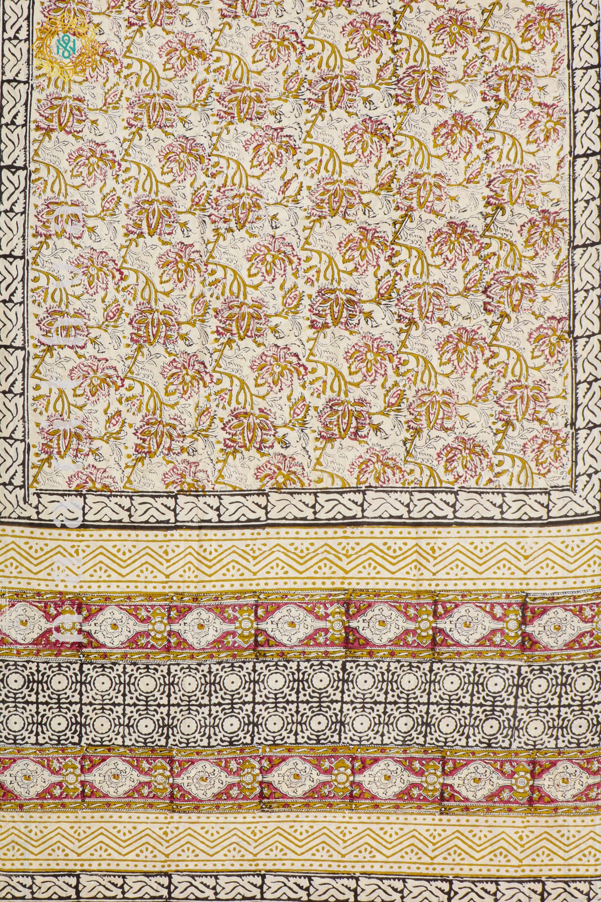 BEIGE WITH BLACK - MUL COTTON