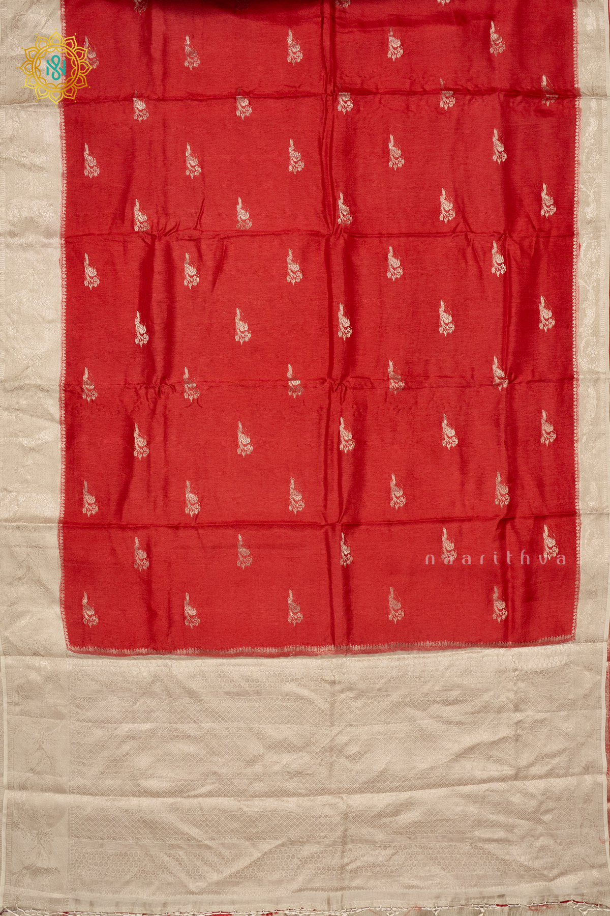 RED WITH OFF WHITE - DOLA SILK